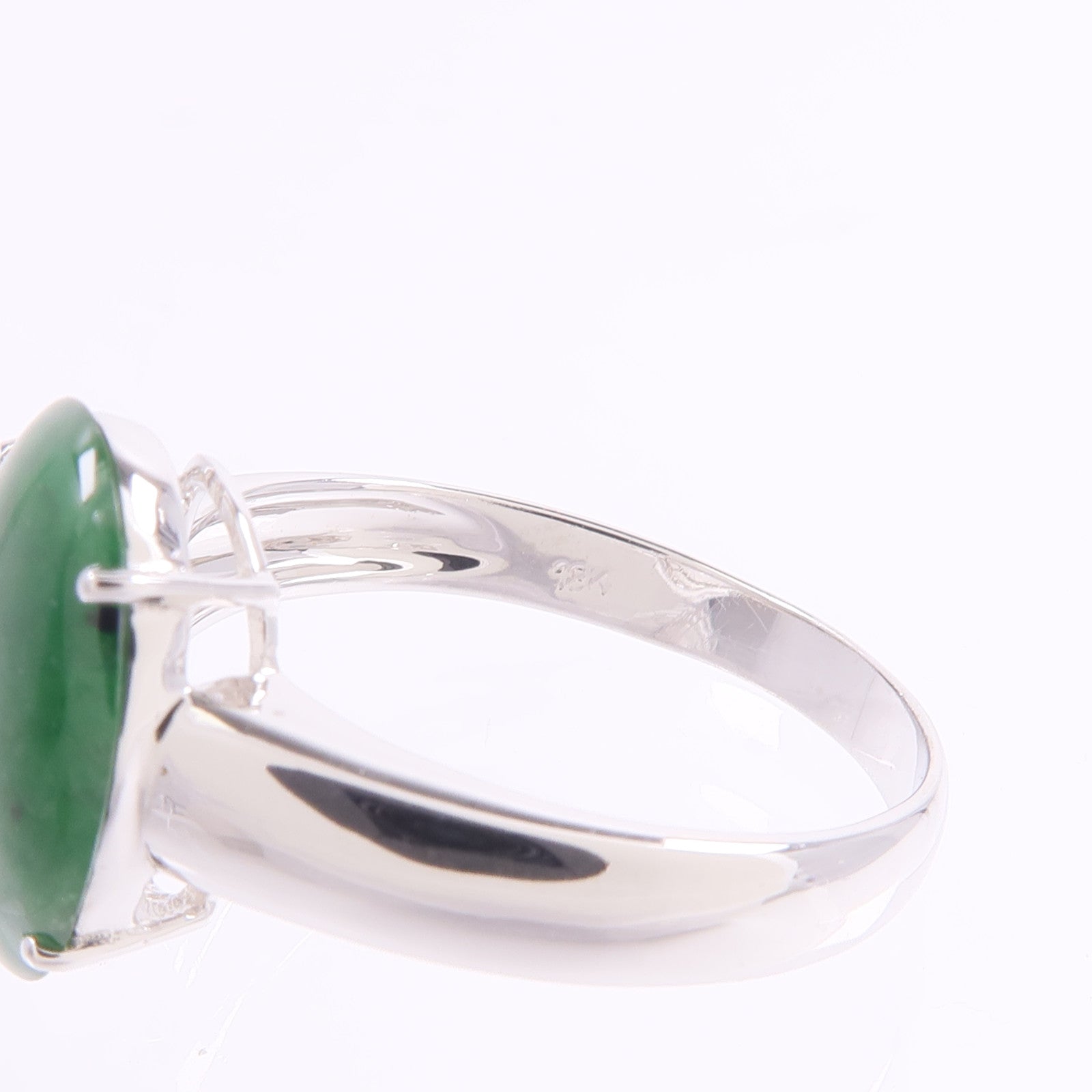 JEWELRY 18K白金Jade Ring翡翠戒指
