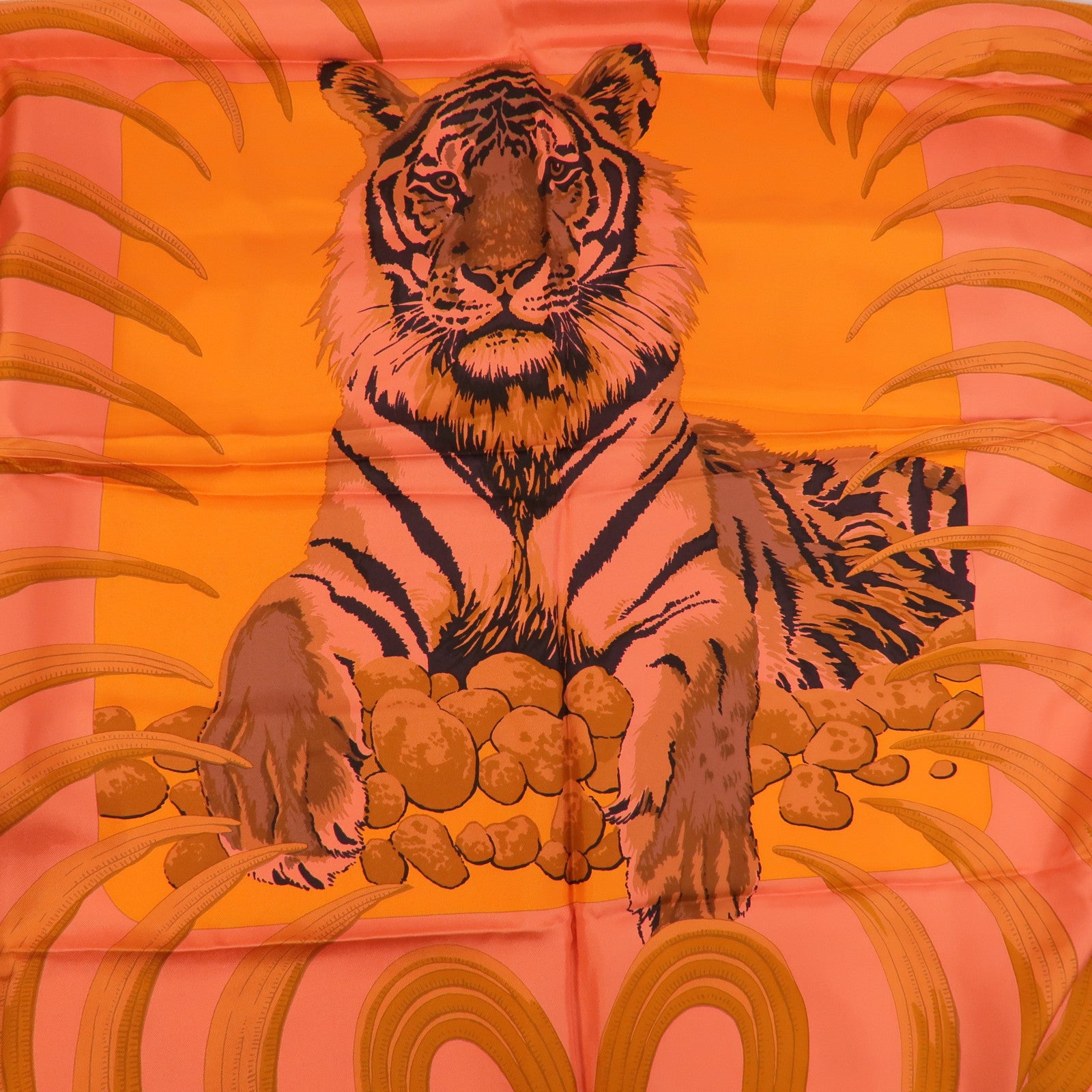 HERMES 絲質Hermes Tigre Royal Dip Dye Scarf 140圍巾