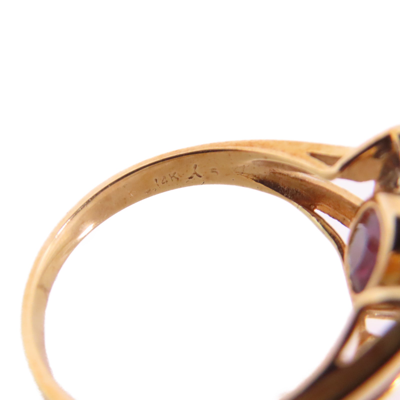JEWELRY 14K玫瑰金/藍寶石/紅寶石/鑽石Sapphire Ruby Diamond Ring戒指US#5.75