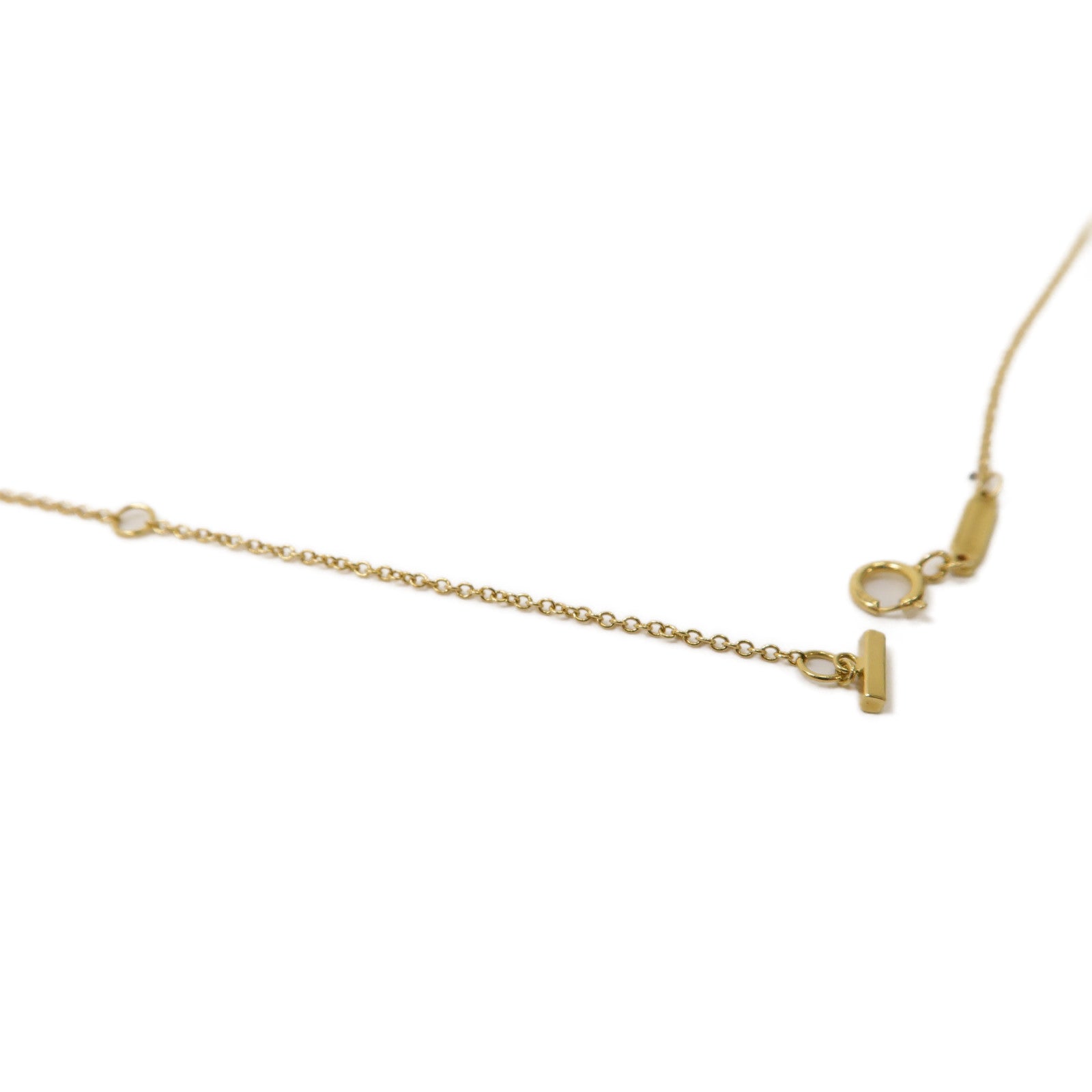 TIFFANY＆CO 18K黃金Mini T Smile Pendant Necklace金扣項鍊金色