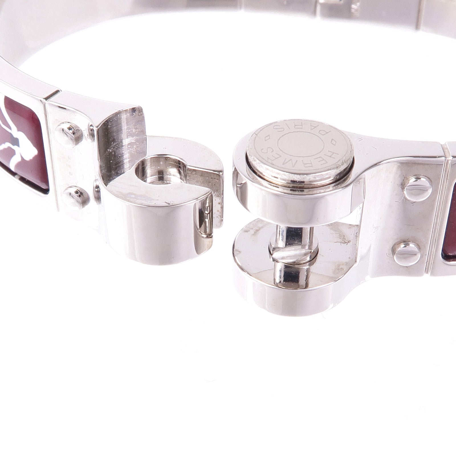 HERMES 金屬/琺瑯Charniere Bracelet手鐲