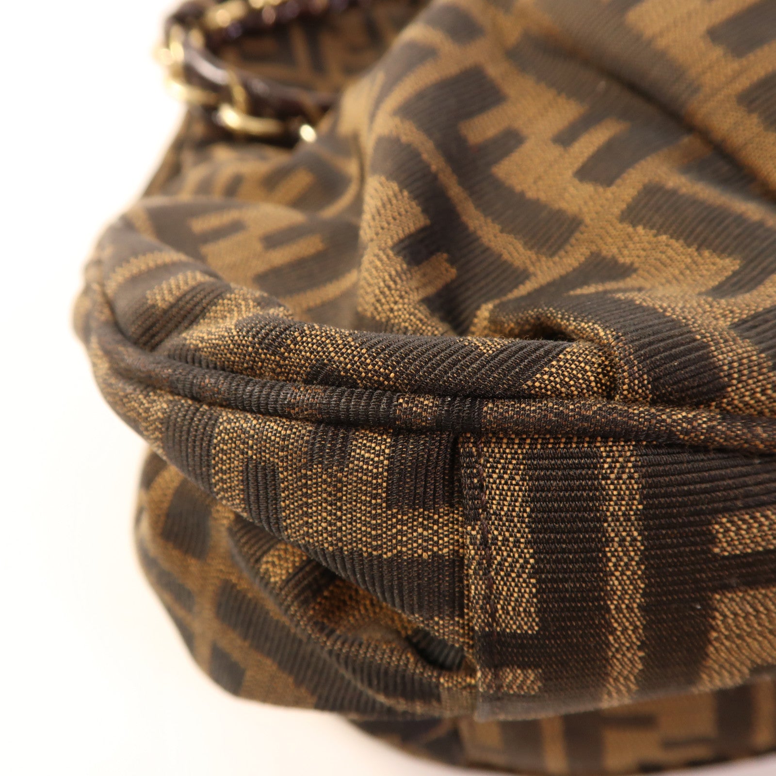 FENDI 帆布Shoulder Bag金扣肩背袋