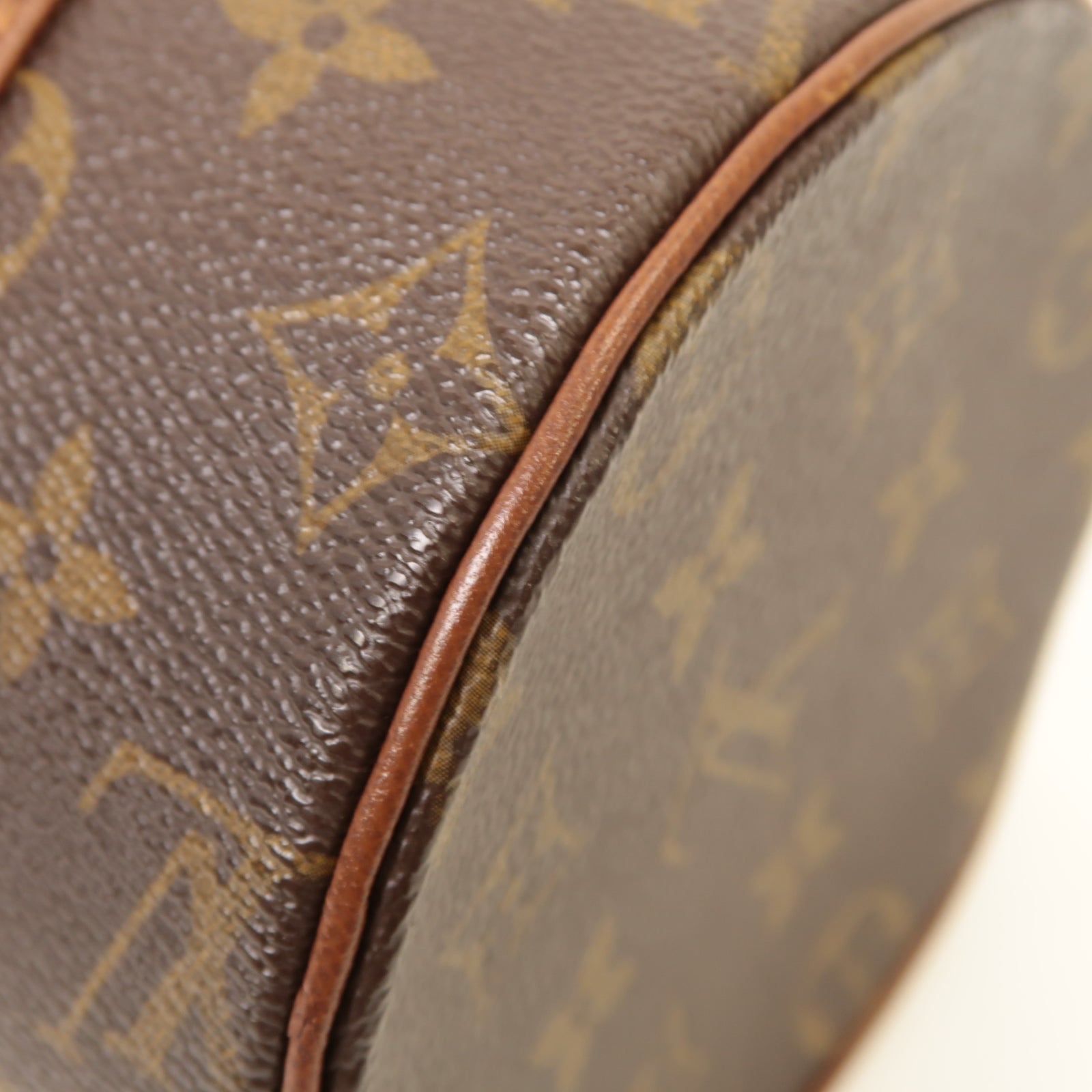 LOUIS VUITTON 【激減優惠】Monogram Papillon金扣手挽袋啡色