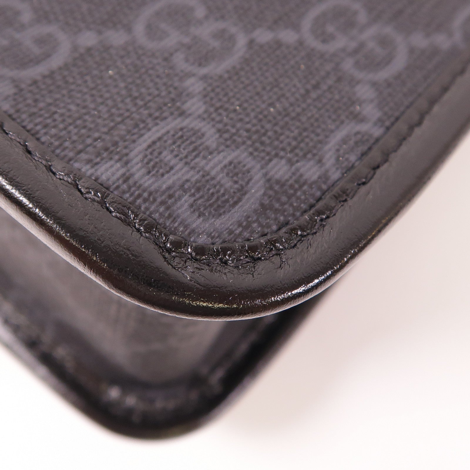 GUCCI 塗層帆布Shoulder Bag銀扣肩背袋