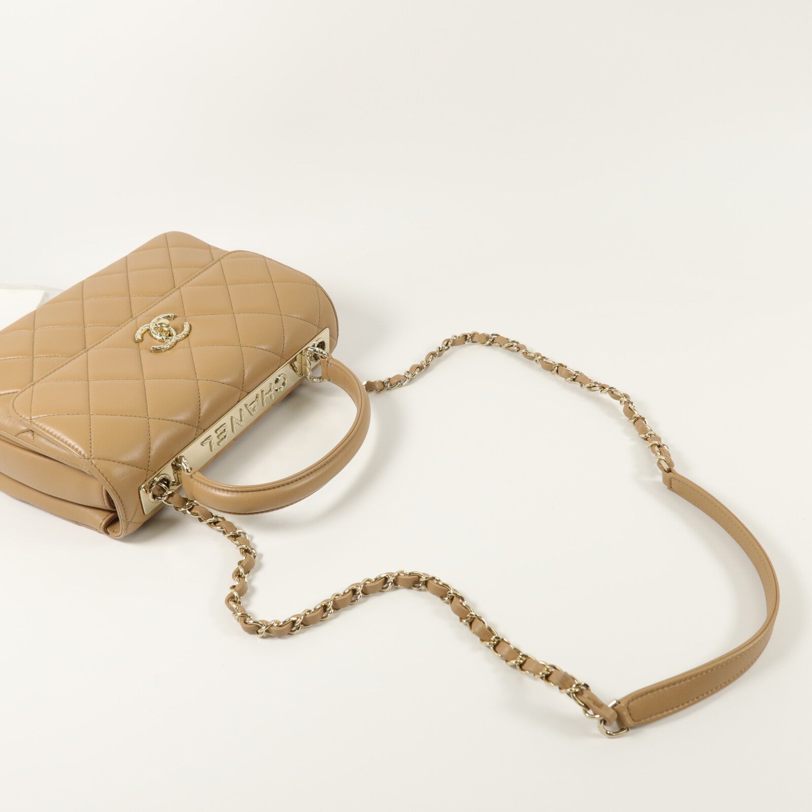 CHANEL 羊皮皮革Trendy CC Top Handle手挽肩背兩用袋
