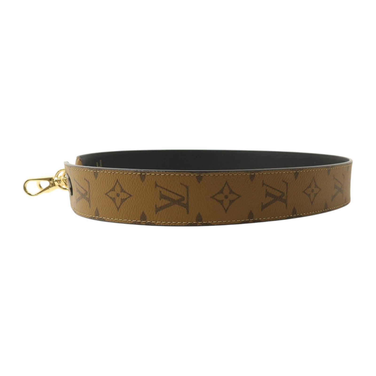 LOUIS VUITTON Monogram Reverse Bandouliere Shoulder Strap金扣肩帶