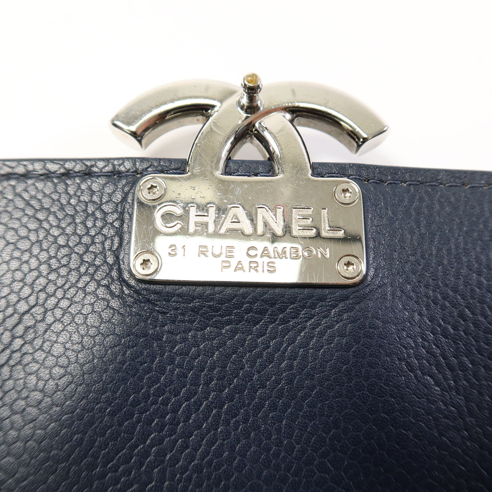 CHANEL 牛皮皮革Chain Shoulder鏈帶手挽肩背兩用袋