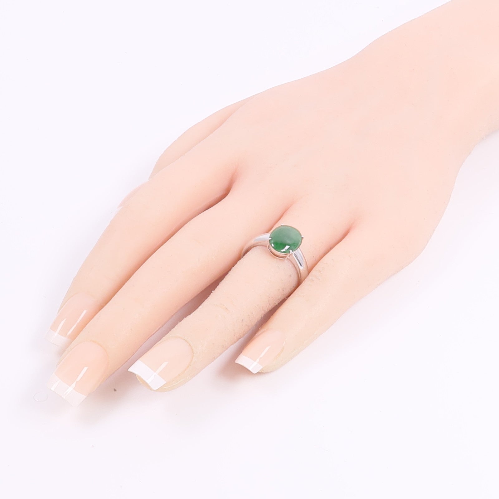 JEWELRY 18K白金Jade Ring翡翠戒指