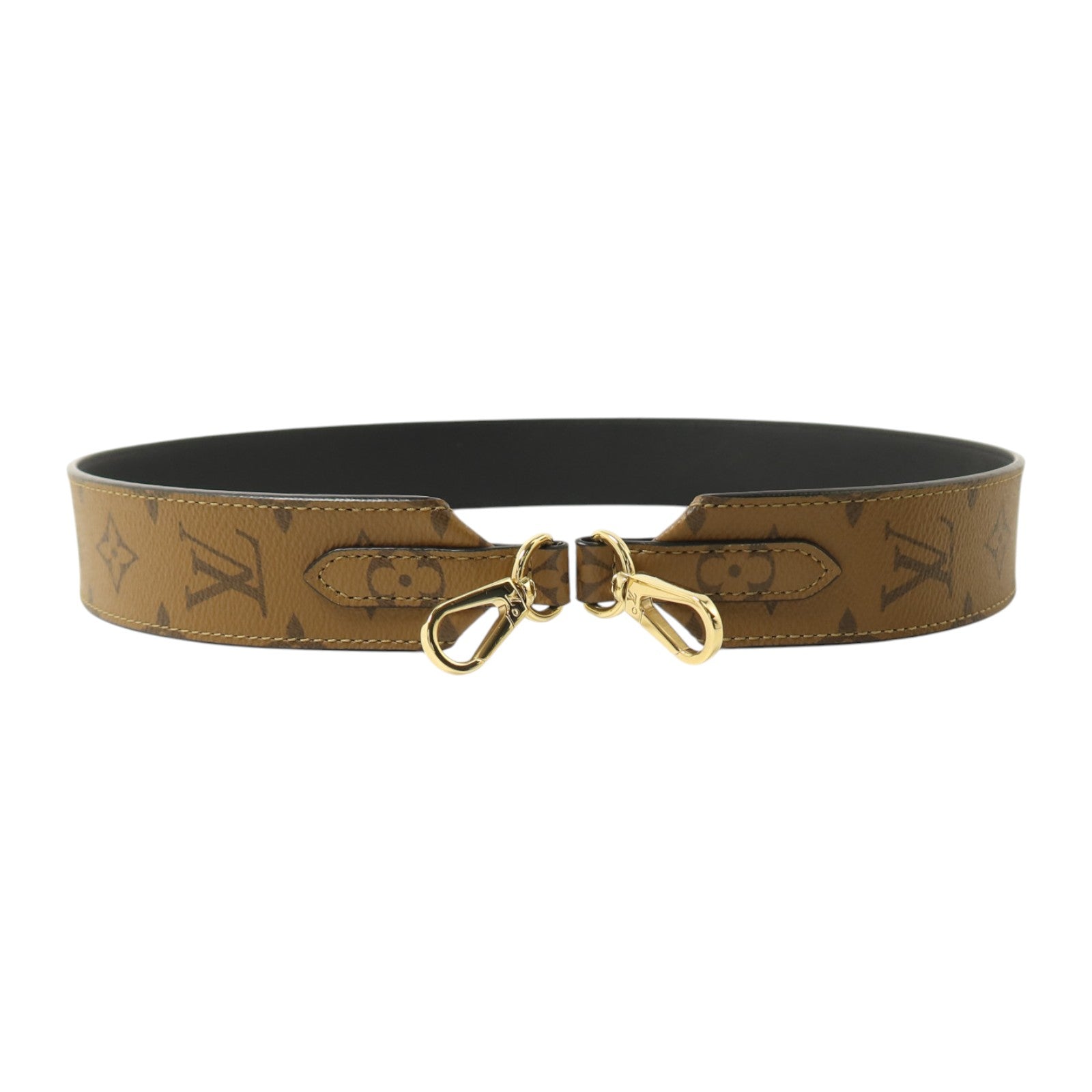 LOUIS VUITTON Monogram Reverse Bandouliere Shoulder Strap金扣肩帶