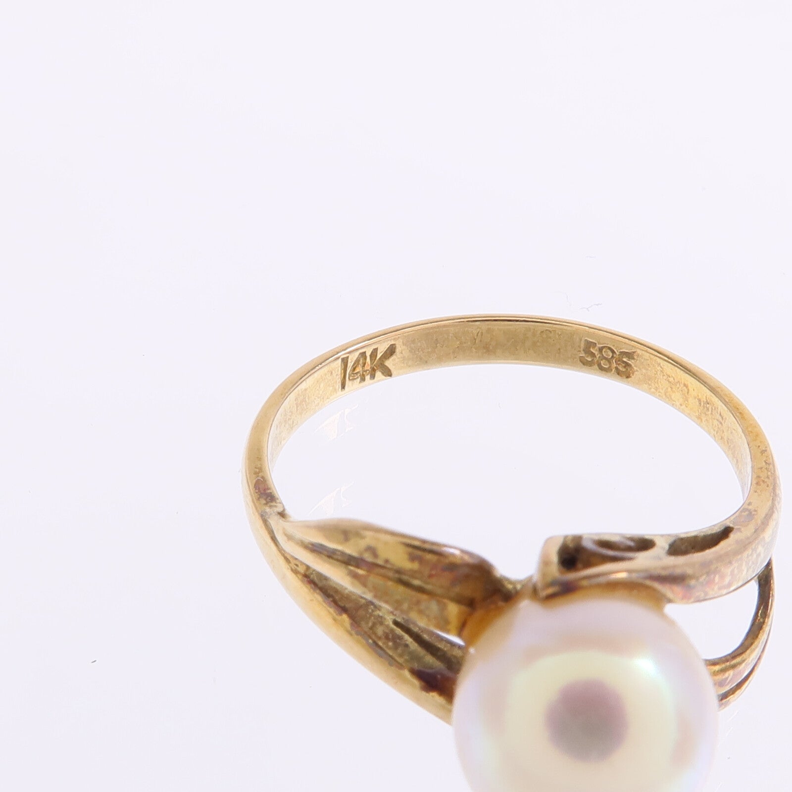 JEWELRY 【激減優惠】14K黃金Pearl Ring珍珠戒指US#5.5