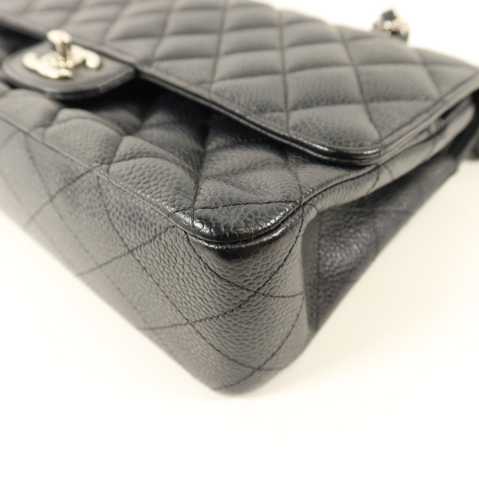 CHANEL 牛皮皮革Classic 25銀扣鏈帶肩背袋
