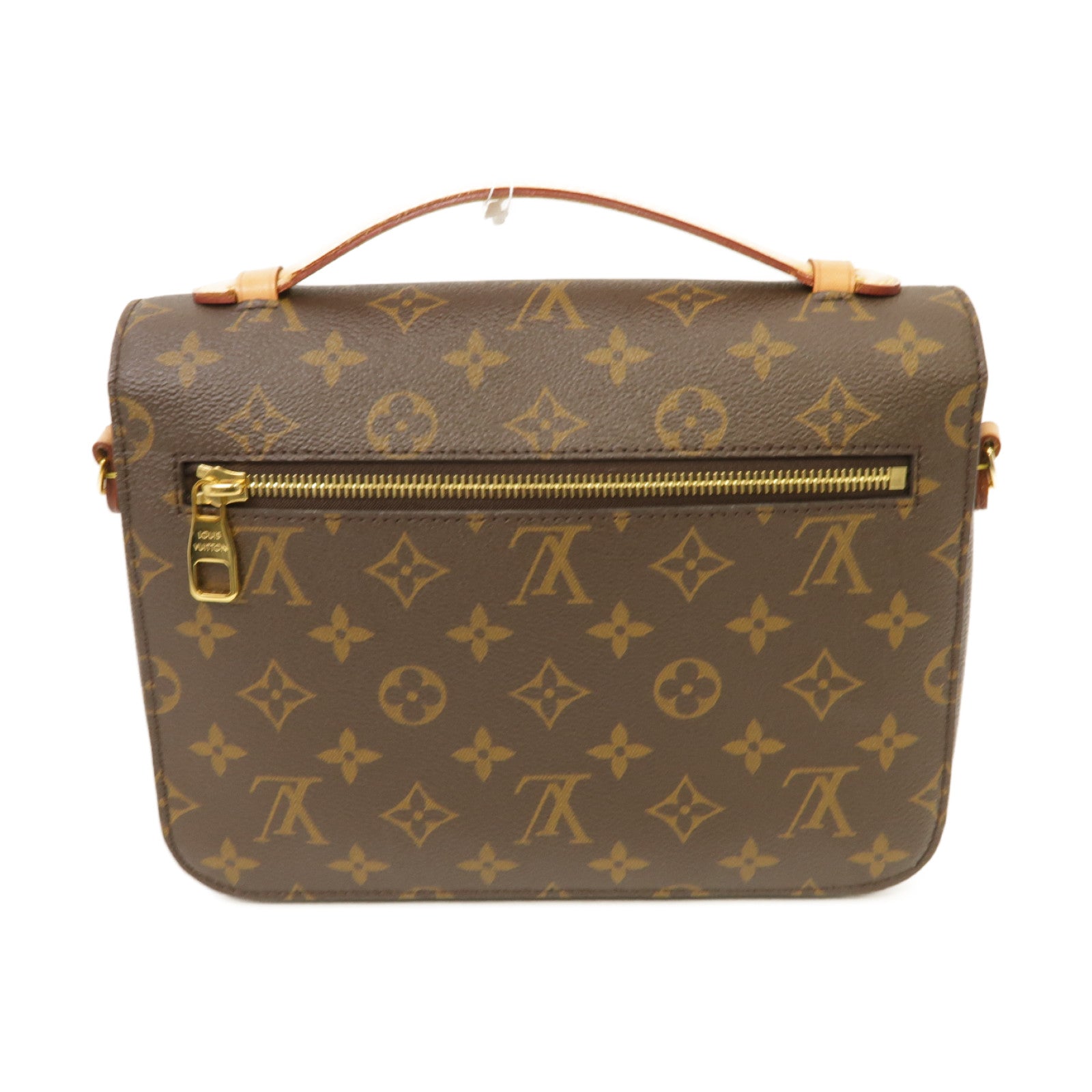 LOUIS VUITTON Monogram Pochette Metis金扣手挽肩背兩用袋棕色