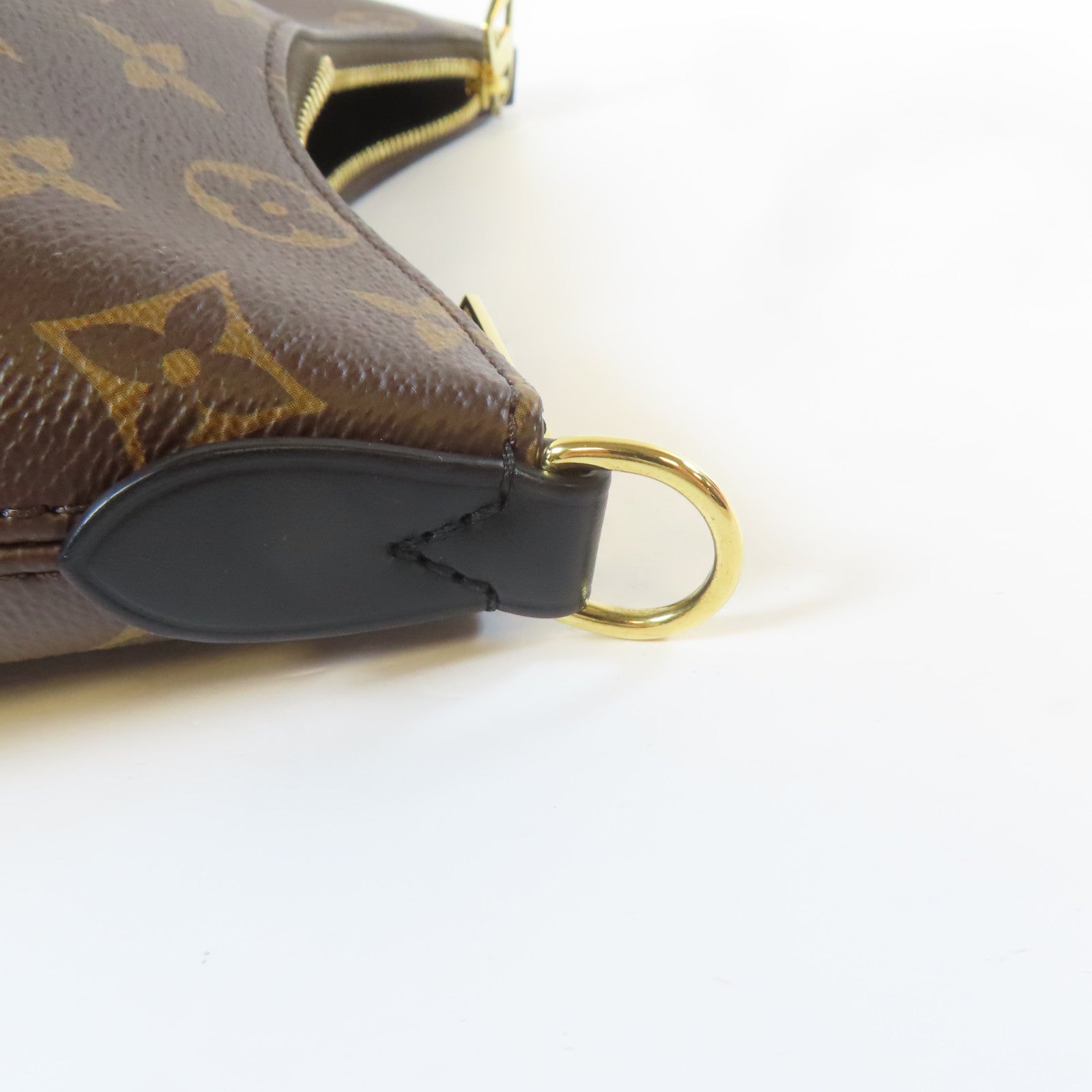 LOUIS VUITTON Monogram Macassar Boulogne金扣鏈帶肩背袋啡色