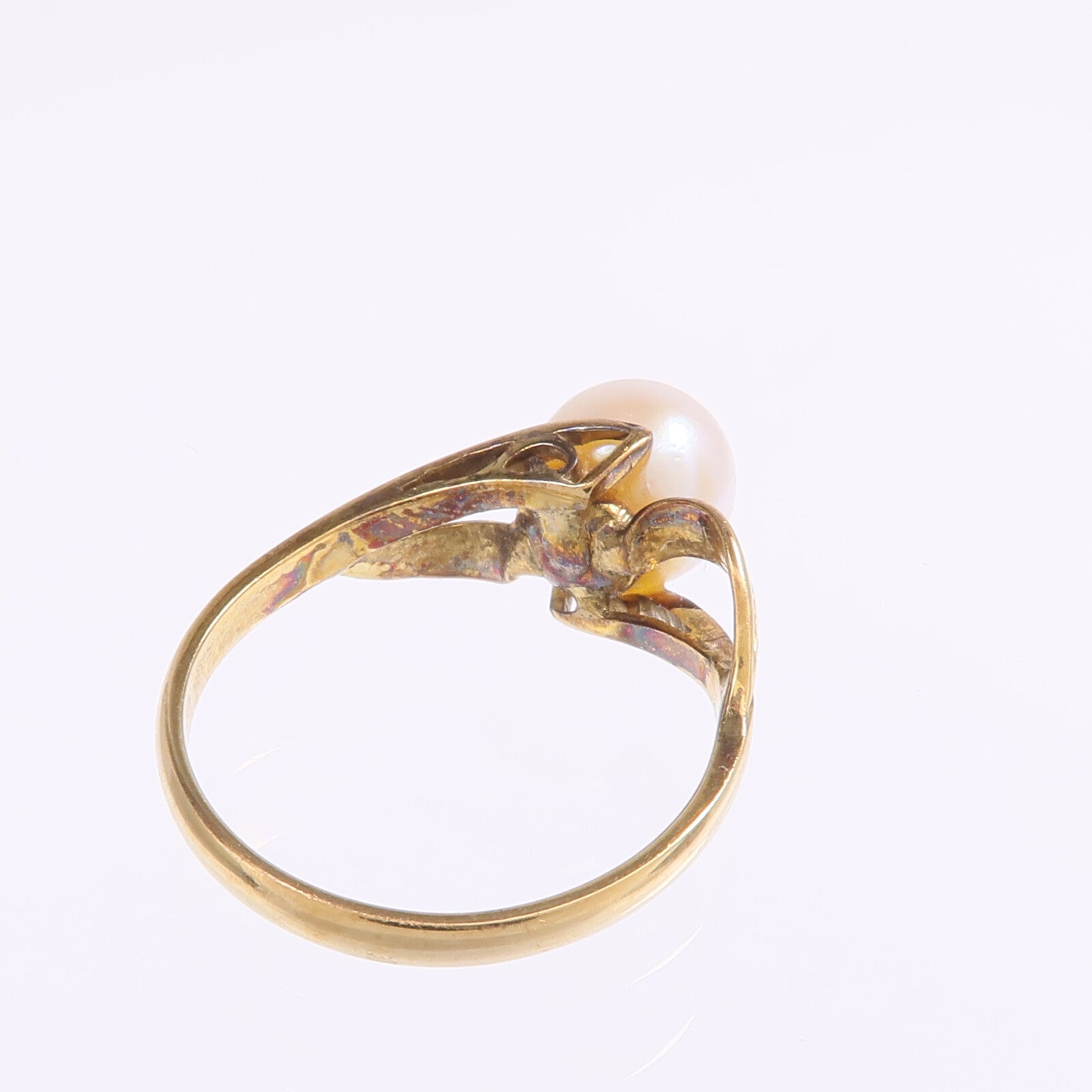 JEWELRY 【激減優惠】14K黃金Pearl Ring珍珠戒指US#5.5