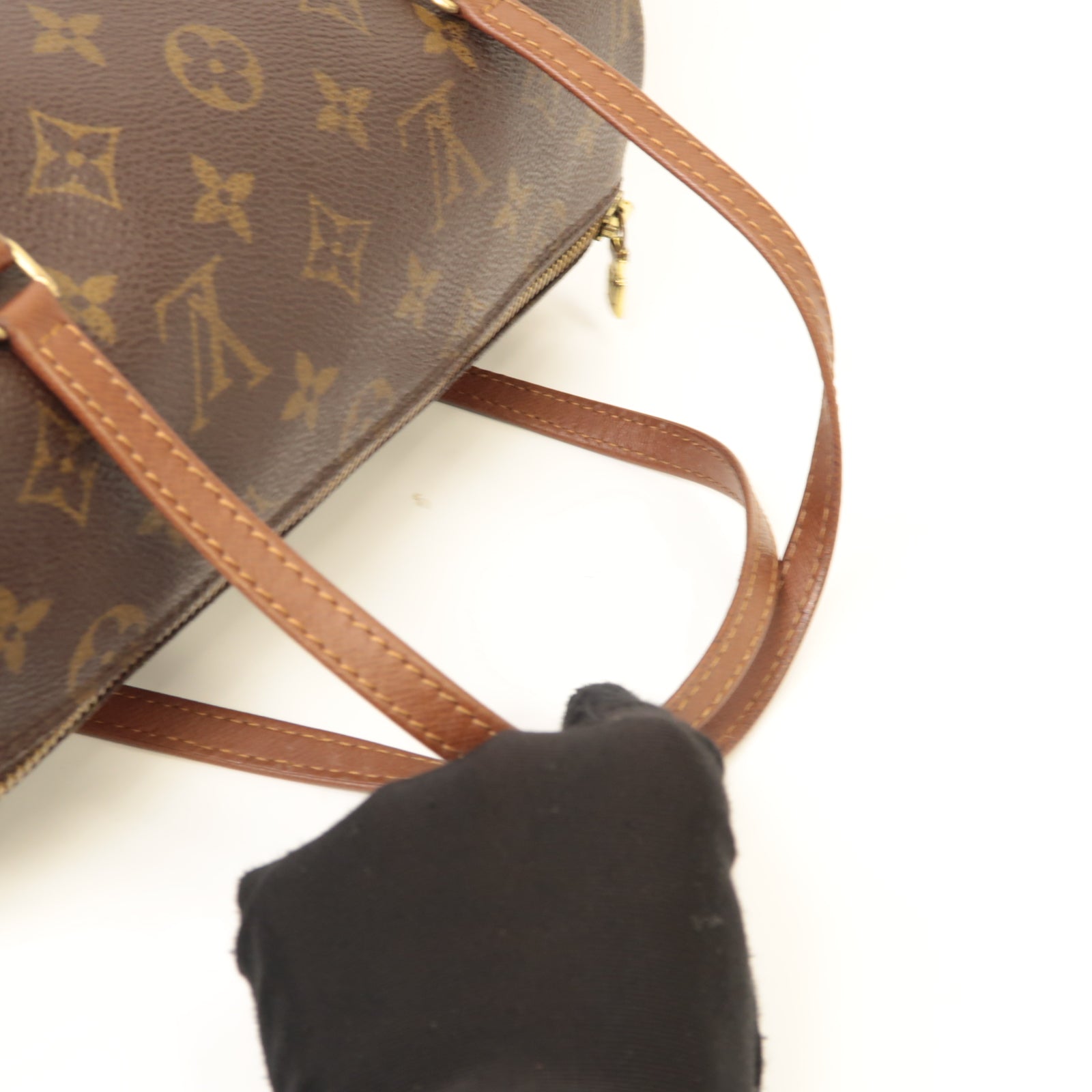 LOUIS VUITTON 【激減優惠】Monogram Papillon金扣手挽袋啡色