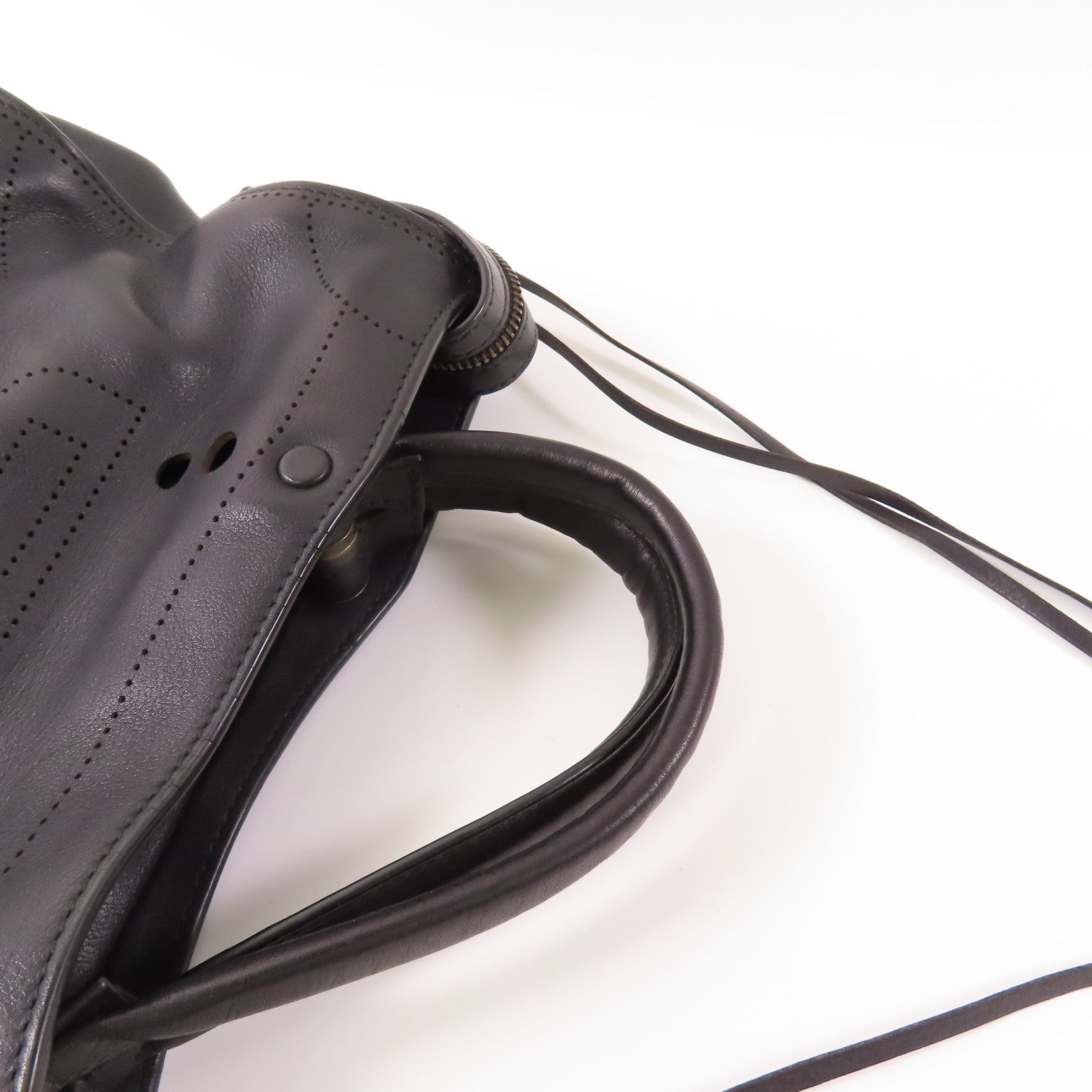 BALENCIAGA 牛皮皮革Blackout City手挽肩背兩用袋