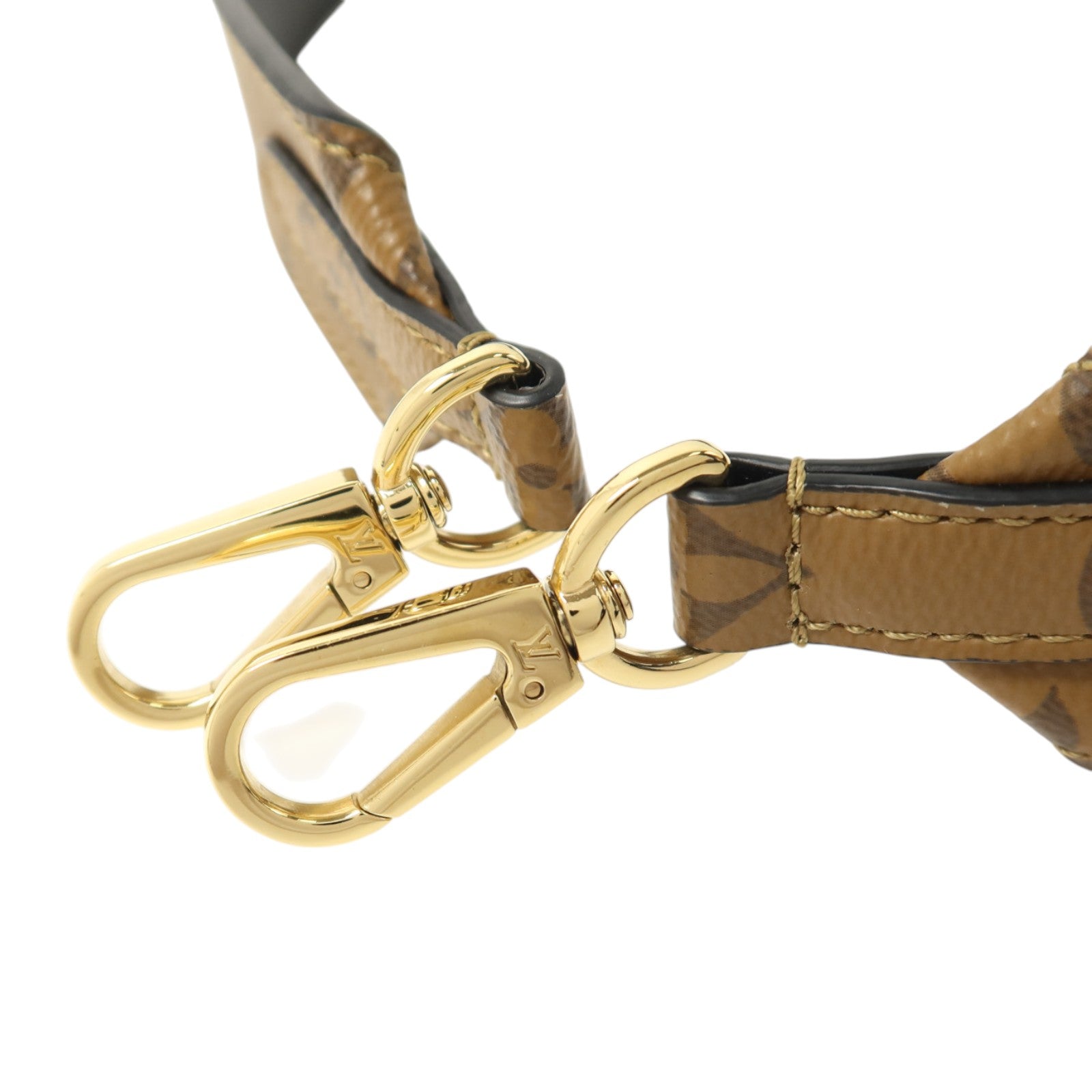 LOUIS VUITTON Monogram Reverse Bandouliere Shoulder Strap金扣肩帶