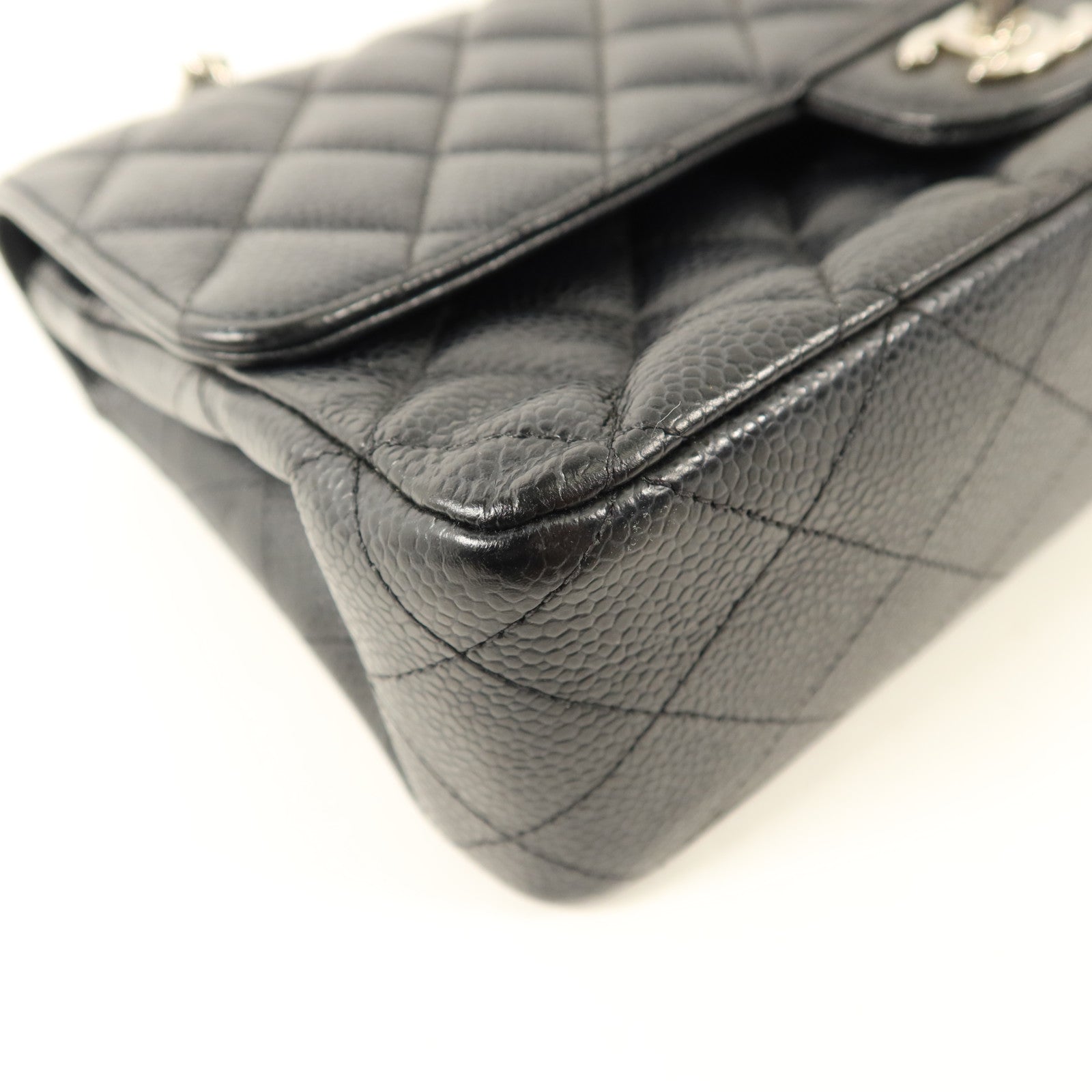CHANEL 牛皮皮革Classic 25銀扣鏈帶肩背袋