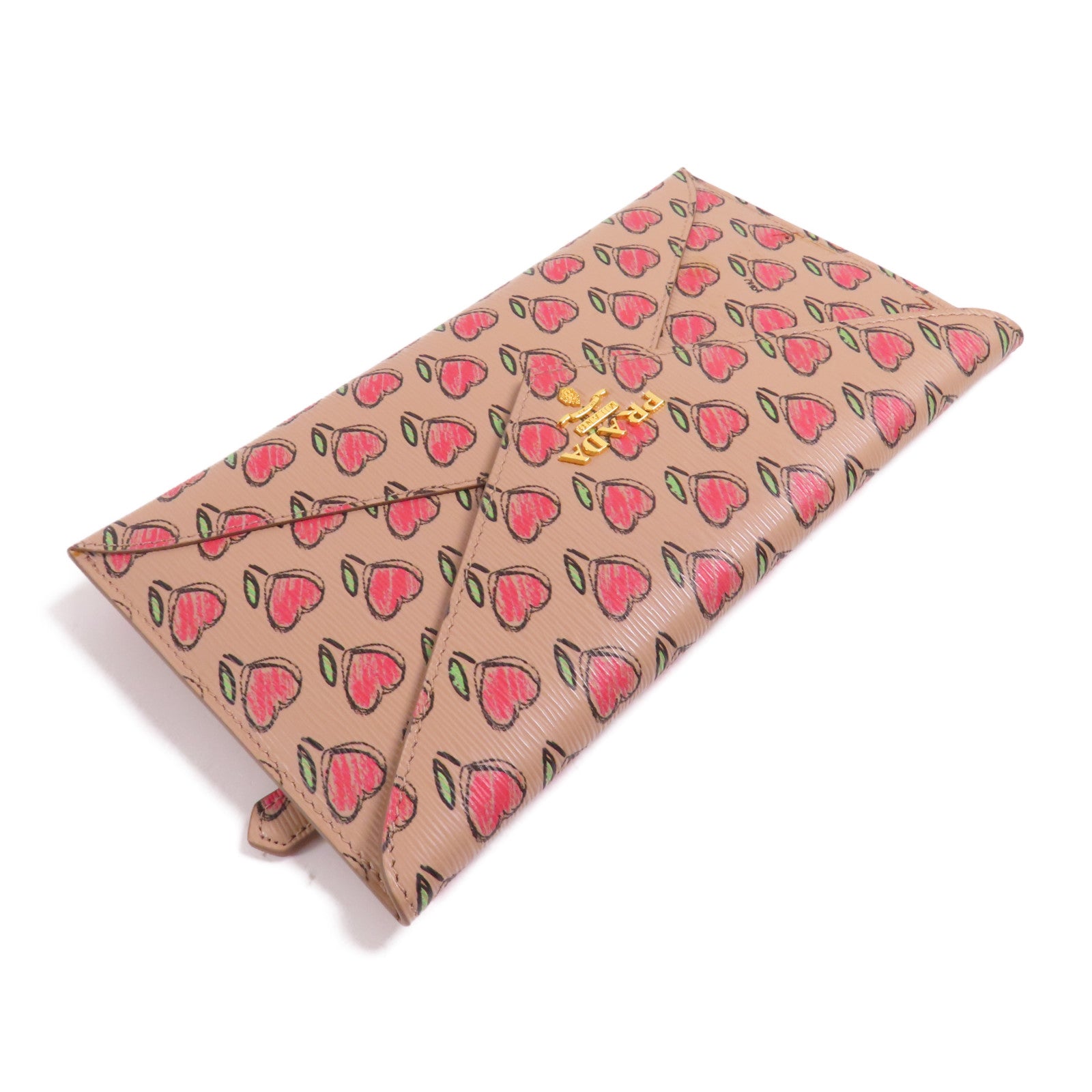 PRADA 牛皮皮革Wallet金扣長錢包