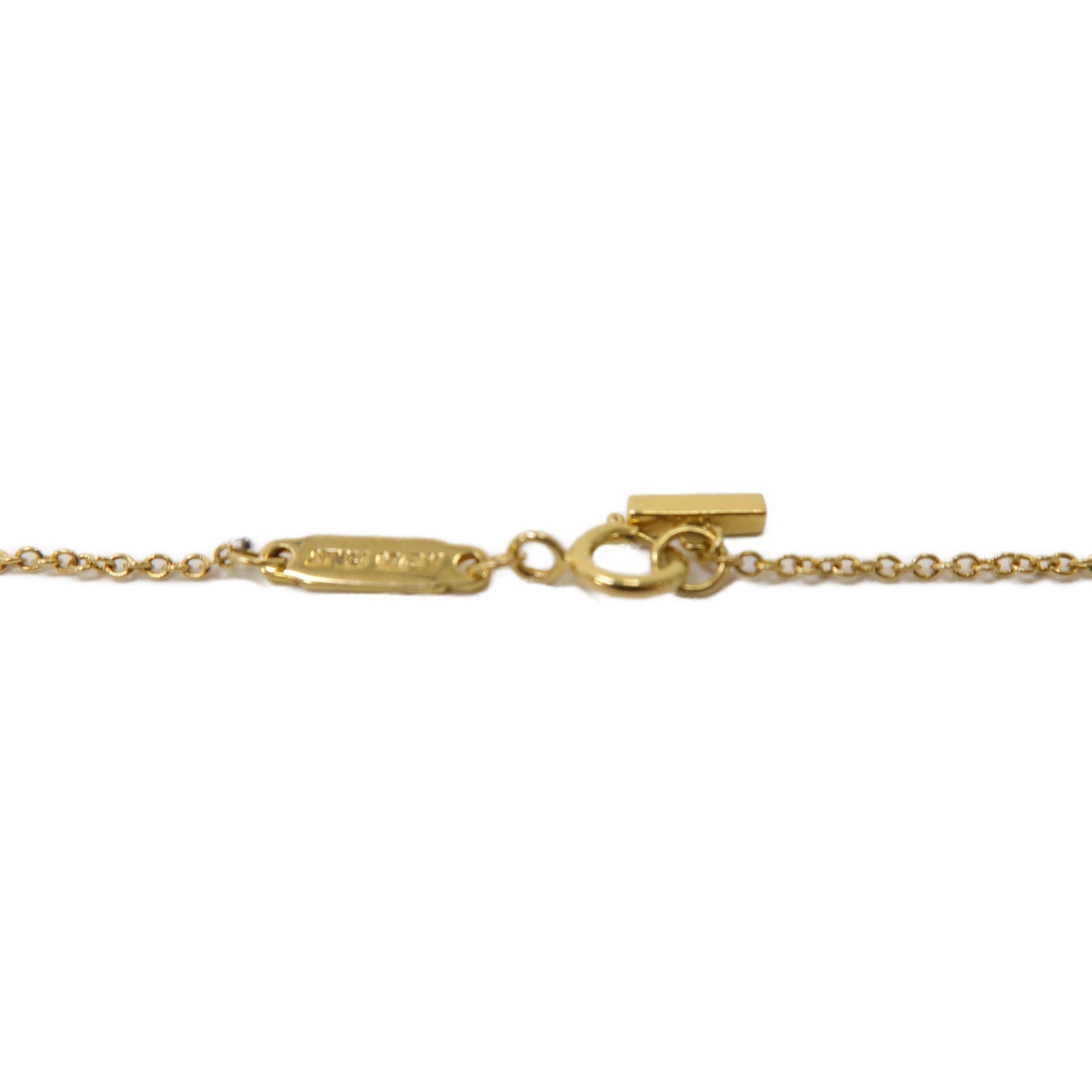 TIFFANY＆CO 18K黃金Mini T Smile Pendant Necklace金扣項鍊金色