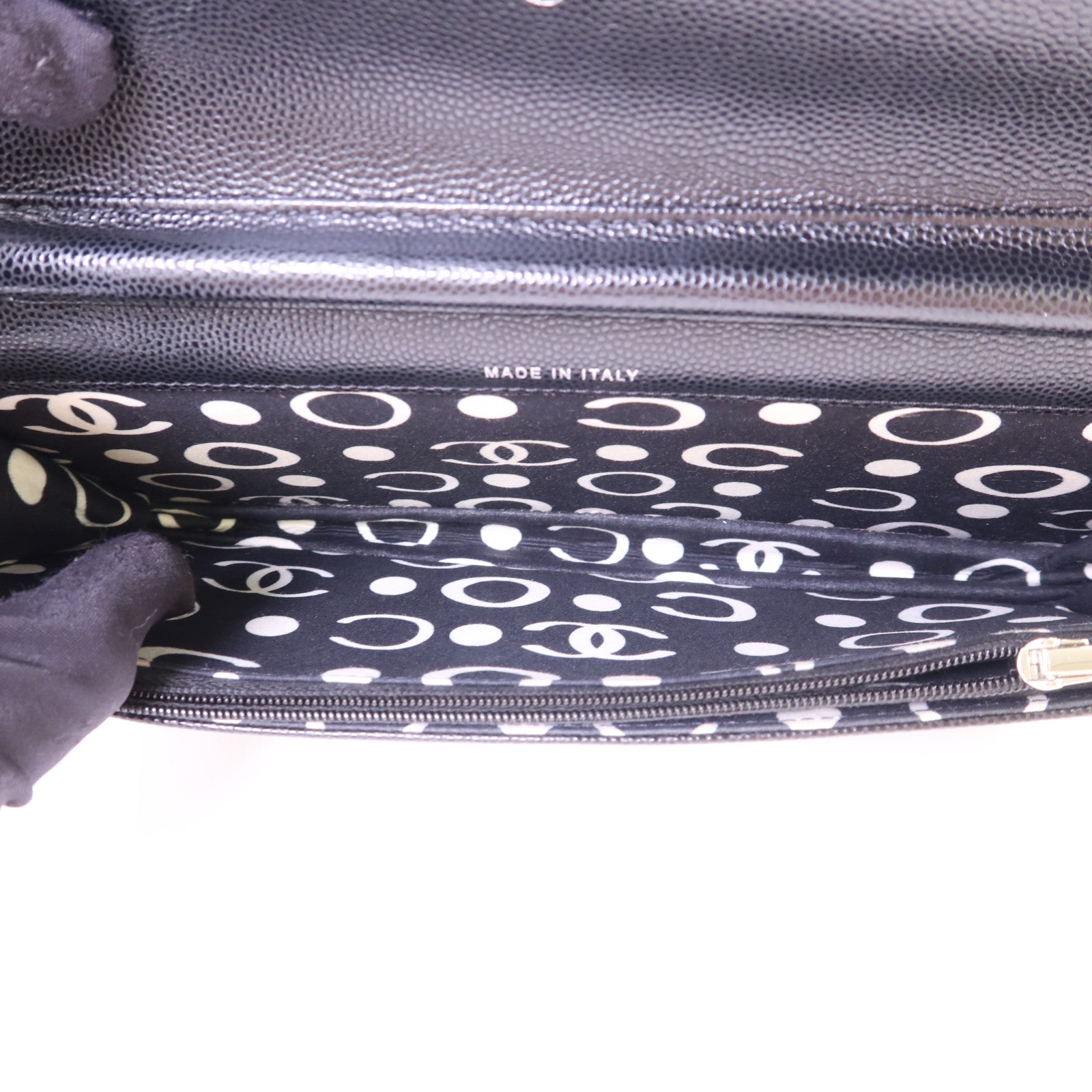 CHANEL 【激減優惠】牛皮皮革Flap Phone Bag銀扣鏈帶肩背袋