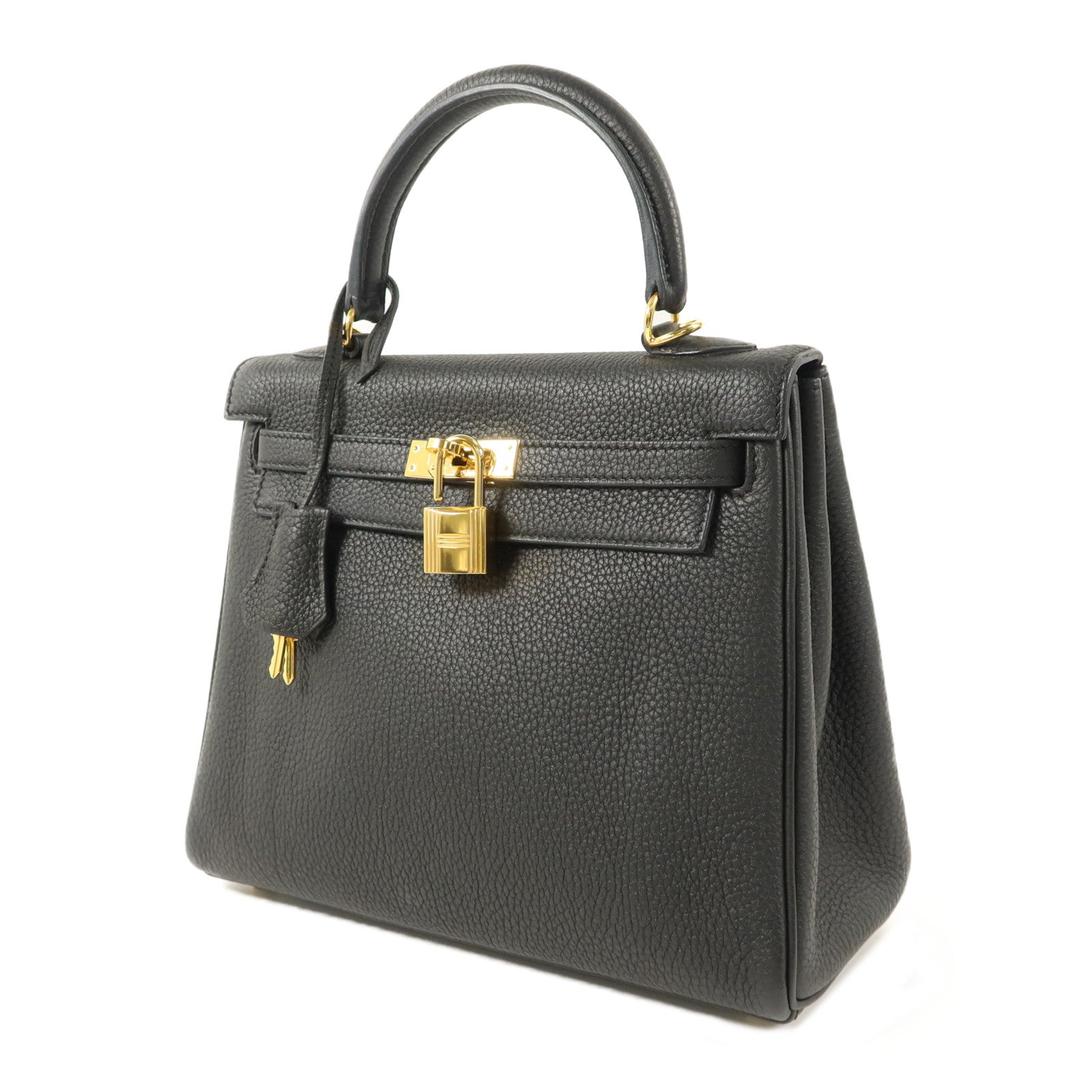 HERMES Togo皮革Kelly 25手挽肩背兩用袋Noir