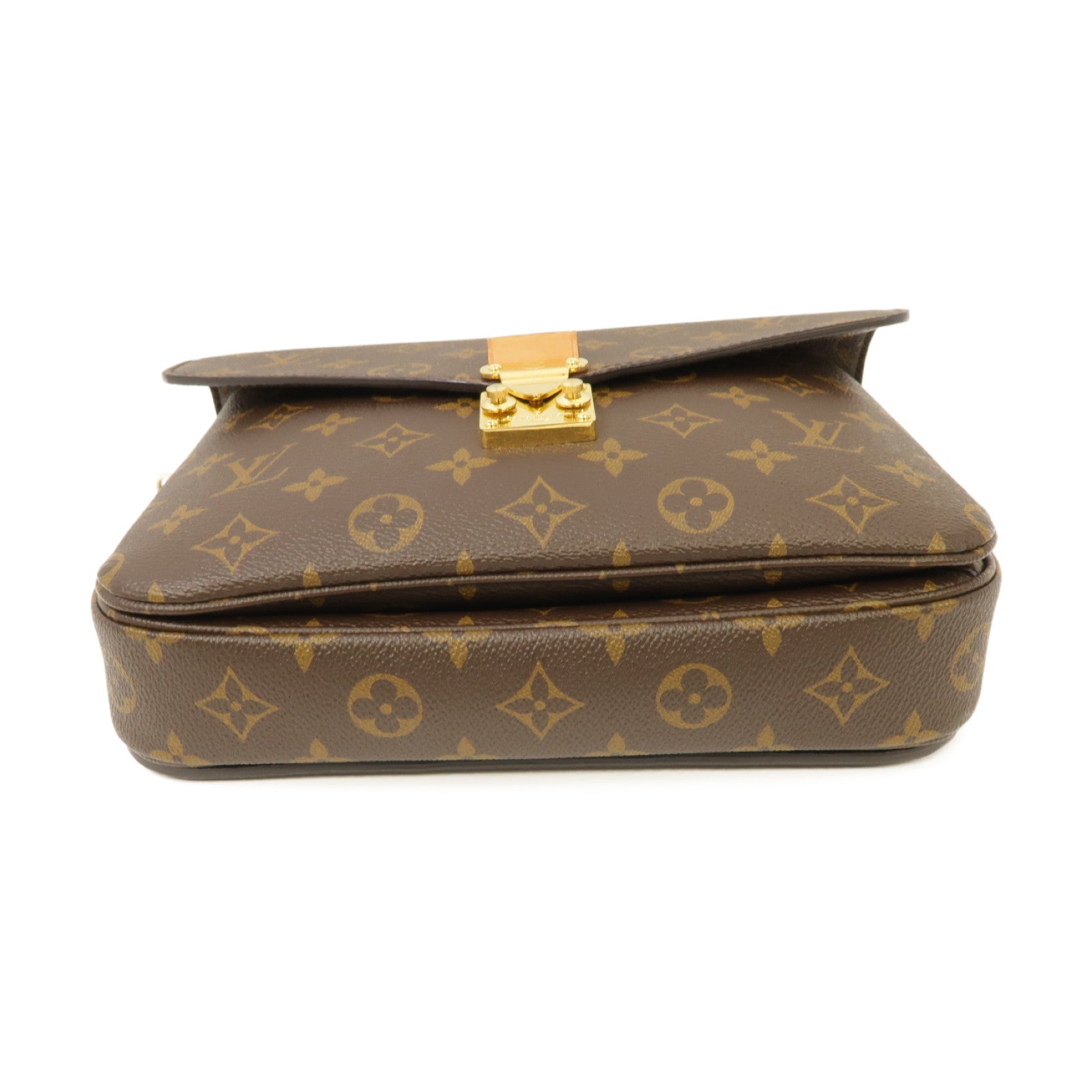 LOUIS VUITTON Monogram Pochette Metis金扣手挽肩背兩用袋棕色