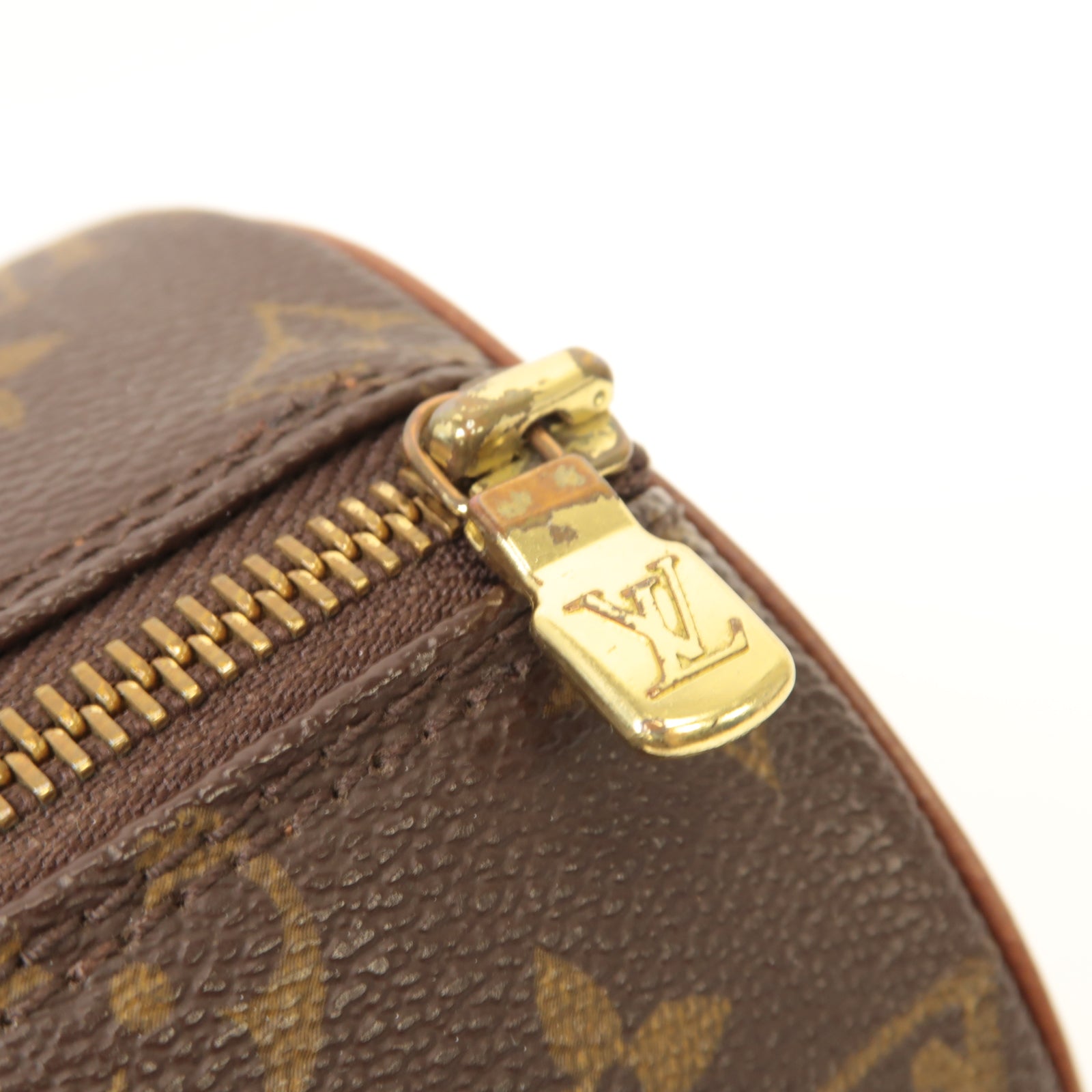 LOUIS VUITTON 【激減優惠】Monogram Papillon金扣手挽袋啡色