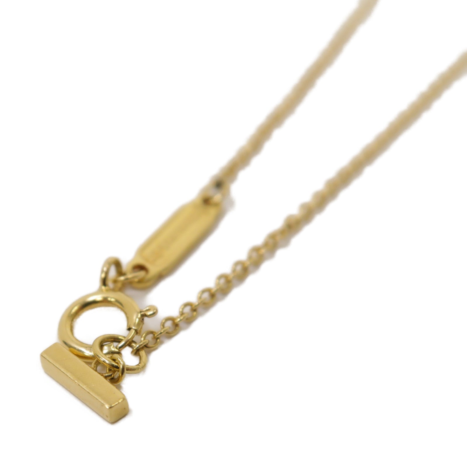 TIFFANY＆CO 18K黃金Mini T Smile Pendant Necklace金扣項鍊金色