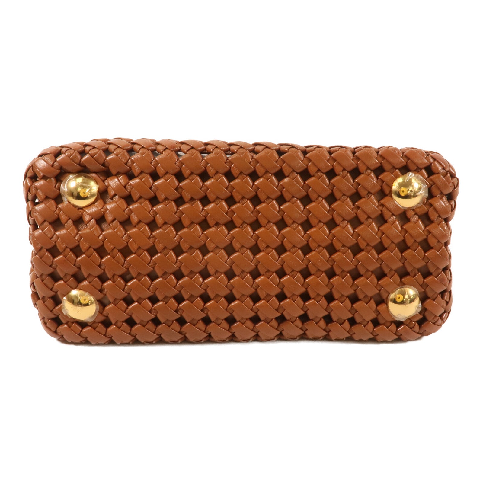 FENDI Nappa皮革Mini Peekaboo金扣手挽肩背兩用袋