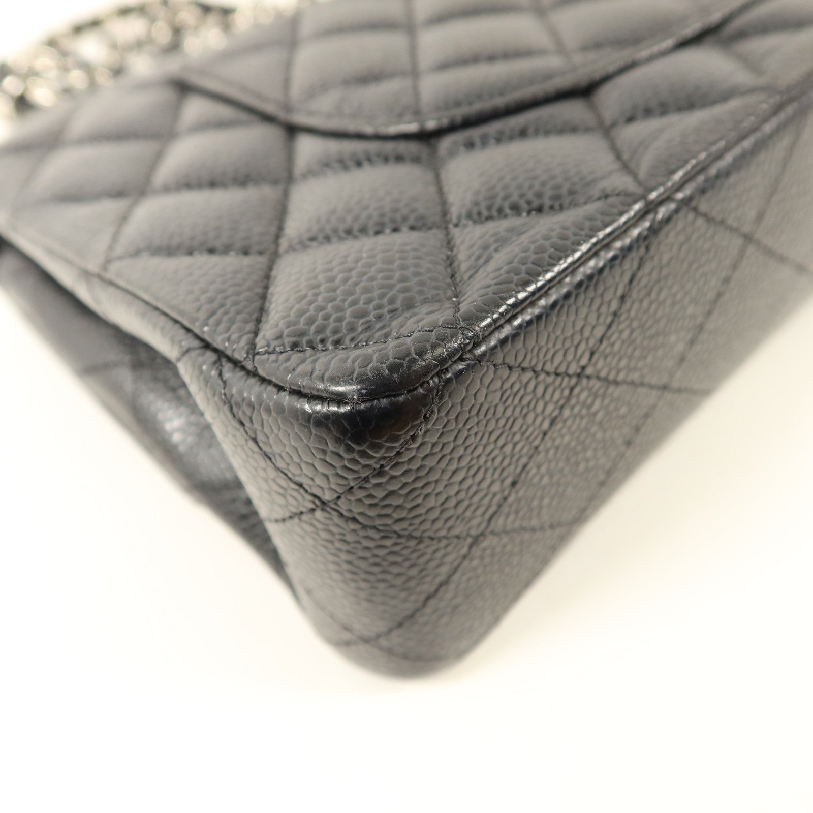 CHANEL 牛皮皮革Classic 25銀扣鏈帶肩背袋
