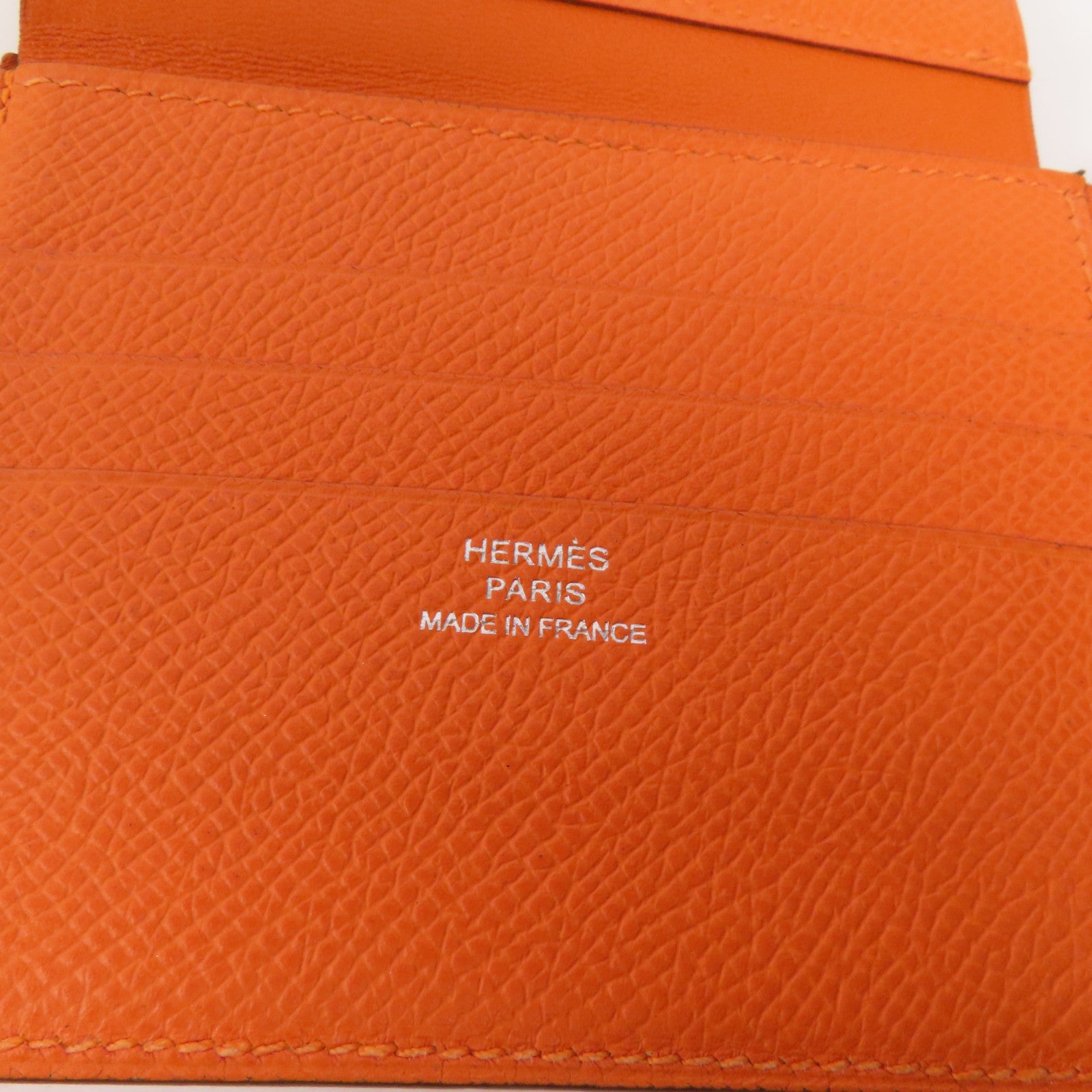 HERMES Epsom皮革Wallet錢包Orange