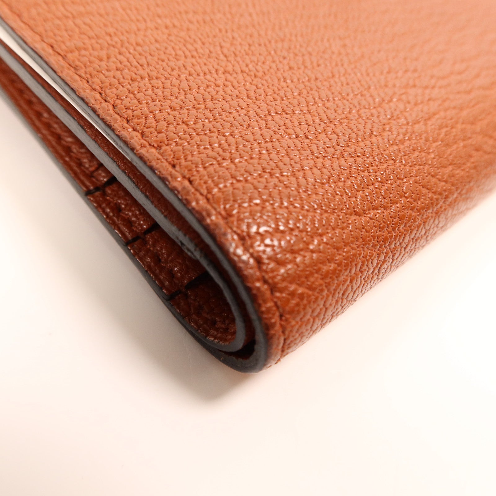 HERMES 【激減優惠】Chevre皮革Bearn Compact Wallet金扣錢包