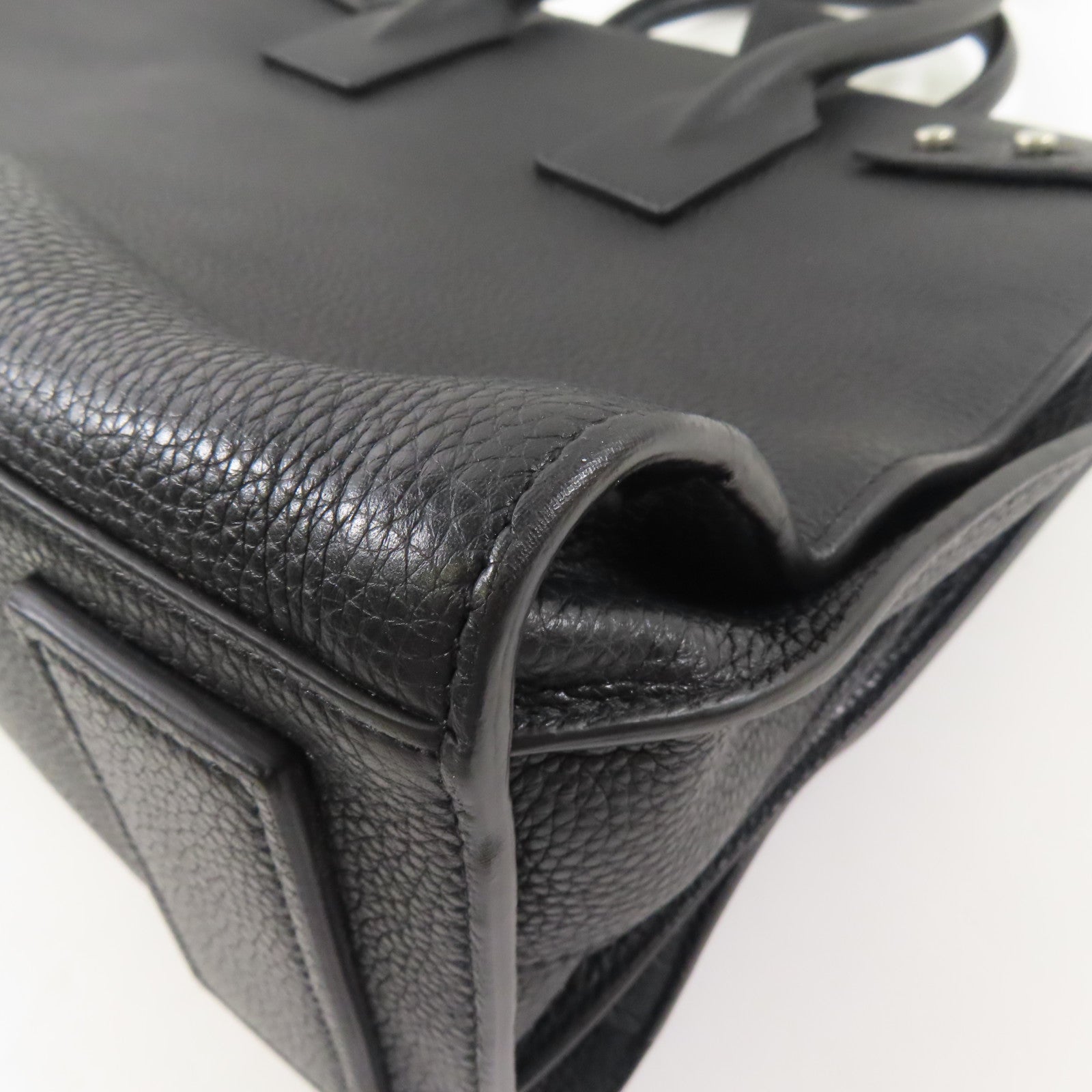 SAINT LAURENT 牛皮皮革Sac De Jour銀扣手挽肩背兩用袋