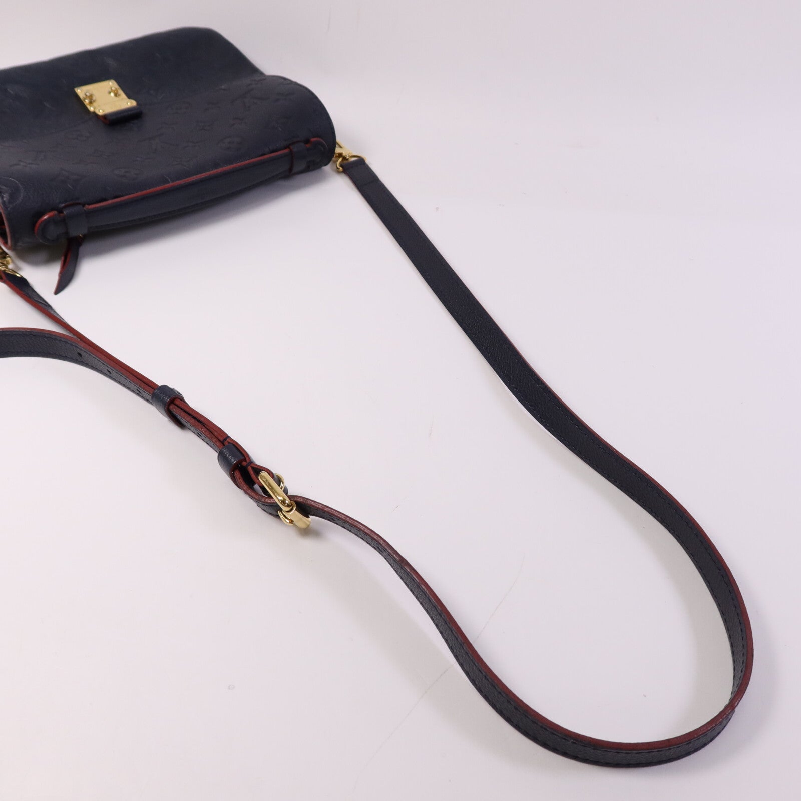 LOUIS VUITTON Monogram Empreinte Pochette Metis金扣手挽肩背兩用袋