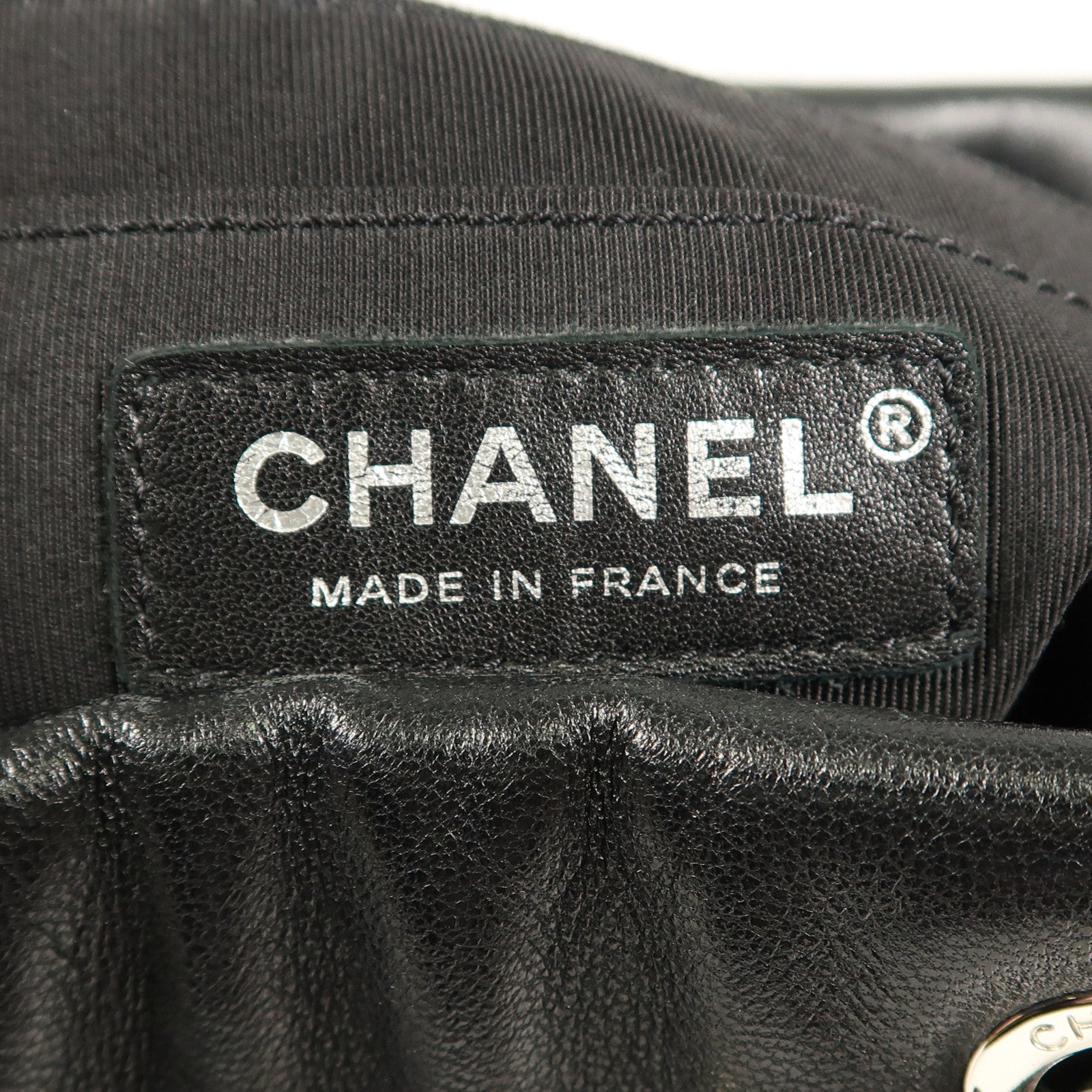 CHANEL 牛皮皮革Shoulder Bag銀扣鏈帶手挽肩背兩用袋