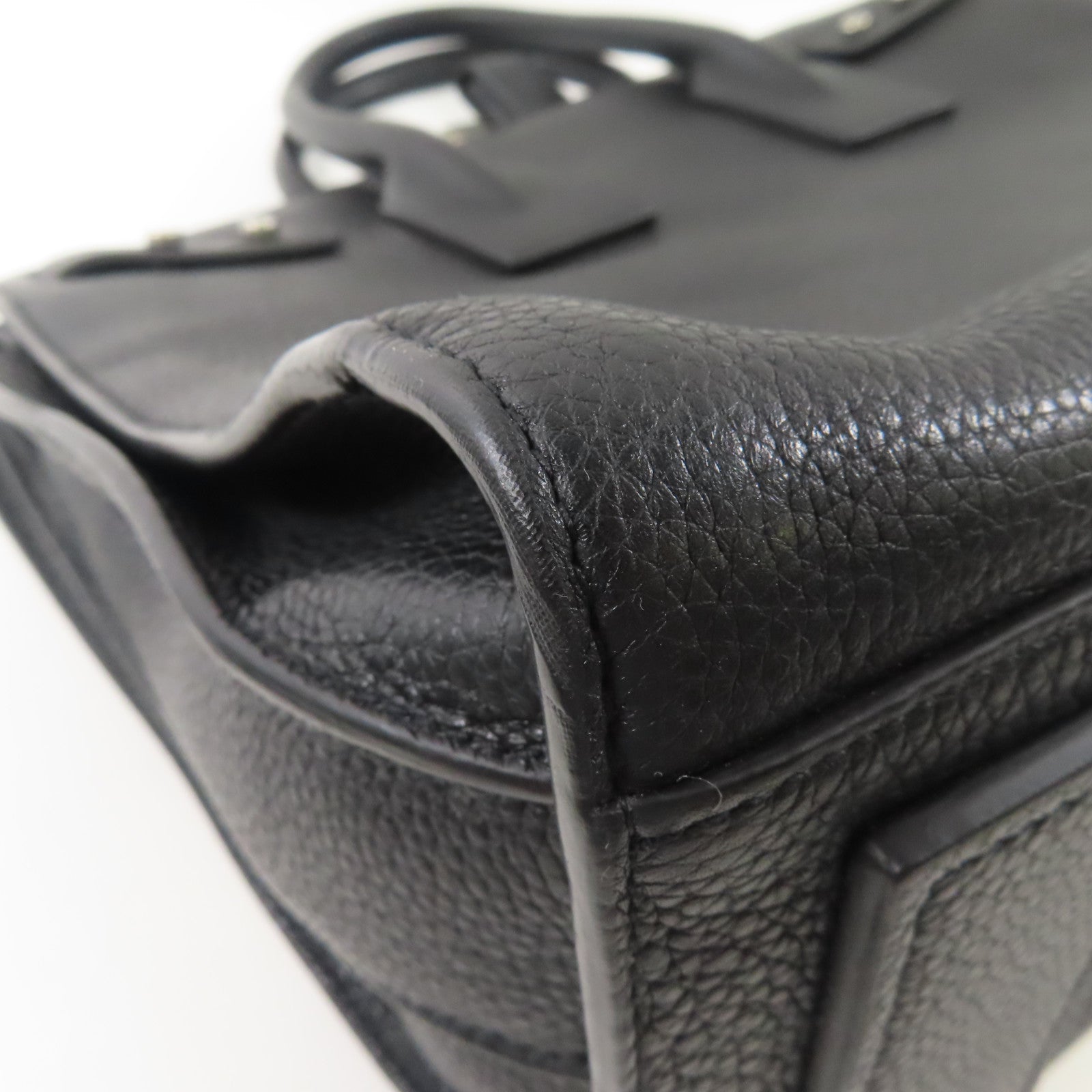 SAINT LAURENT 牛皮皮革Sac De Jour銀扣手挽肩背兩用袋