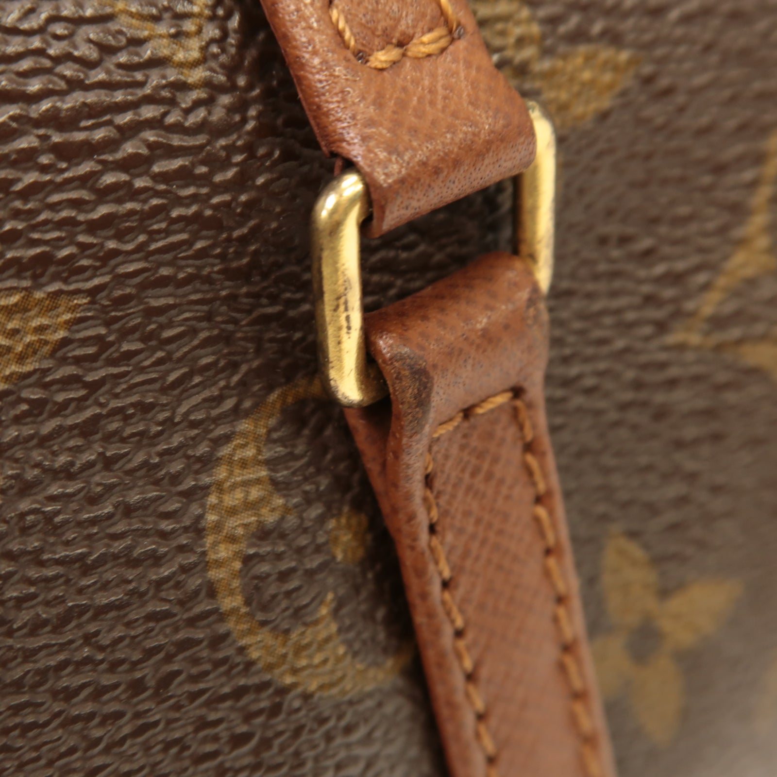 LOUIS VUITTON 【激減優惠】Monogram Papillon金扣手挽袋啡色