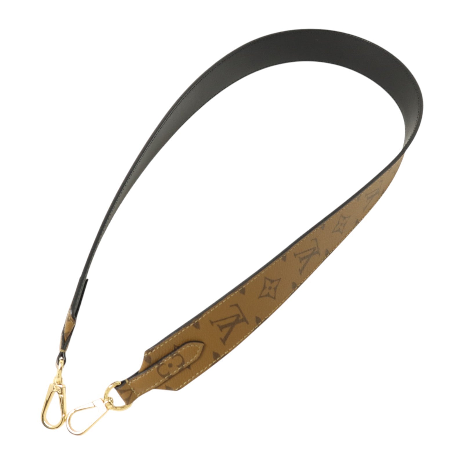 LOUIS VUITTON Monogram Reverse Bandouliere Shoulder Strap金扣肩帶