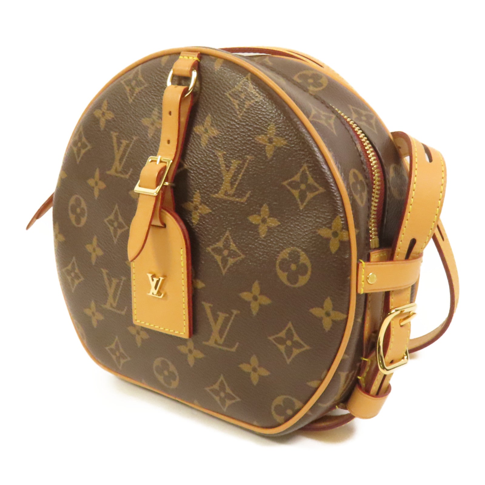 LOUIS VUITTON 【激減優惠】Monogram Boite Chapeau Souple金扣肩背袋棕色