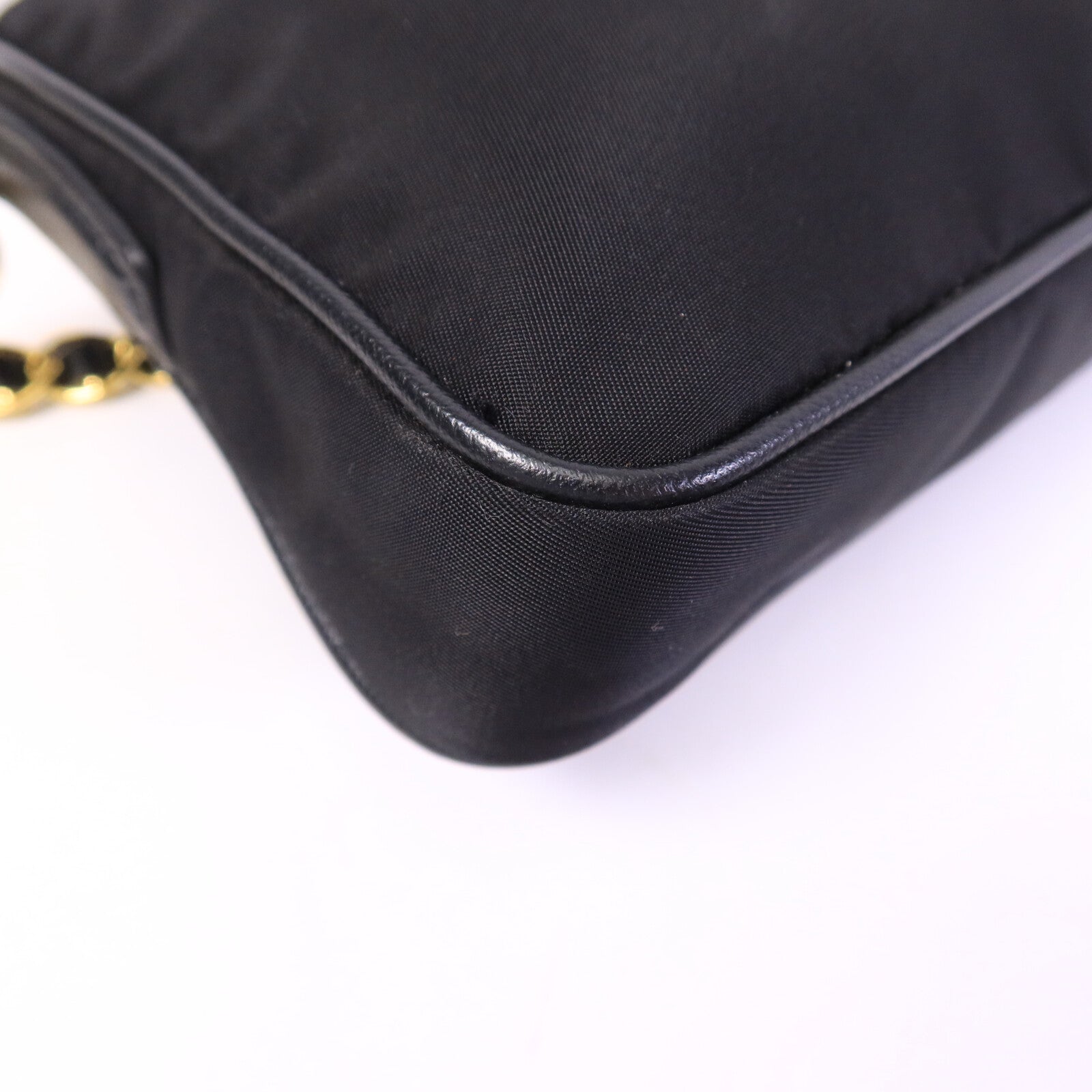 PRADA 皮革/尼龍Shoulder Bag鏈帶肩背袋