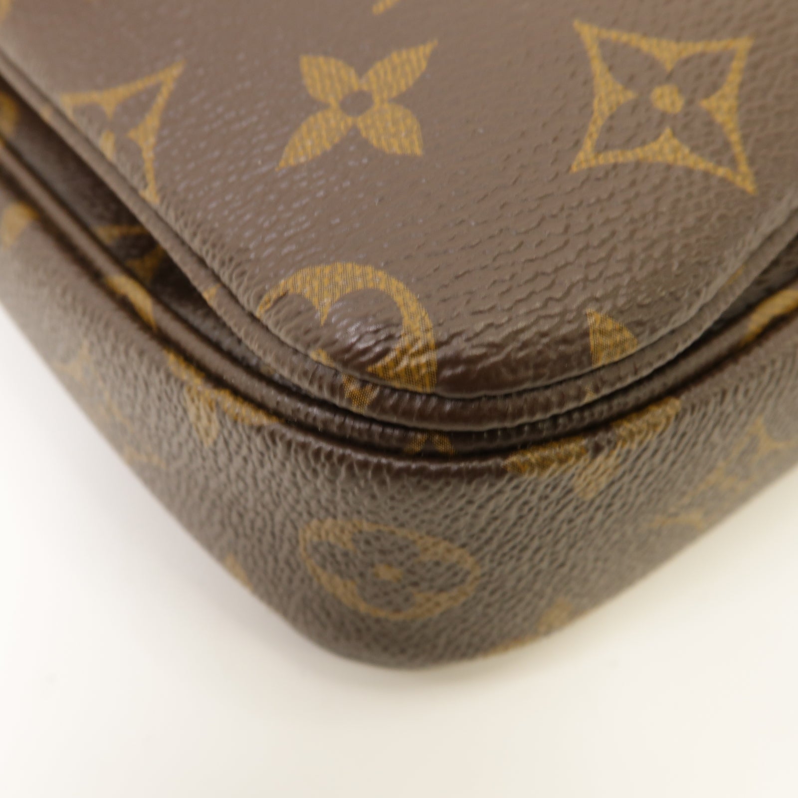 LOUIS VUITTON Monogram Pochette Metis金扣手挽肩背兩用袋棕色