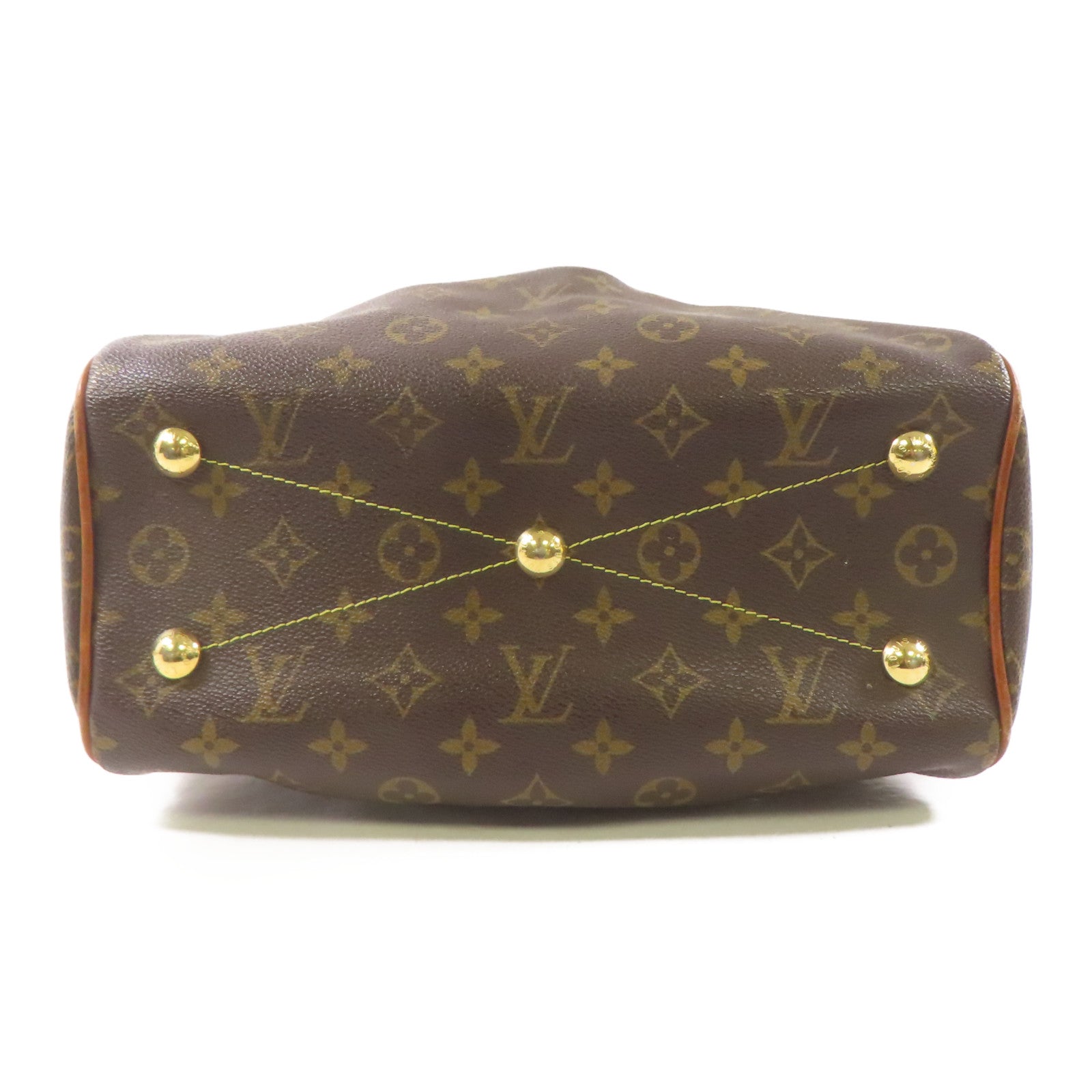 LOUIS VUITTON Monogram Tivoli PM金扣手挽袋啡色