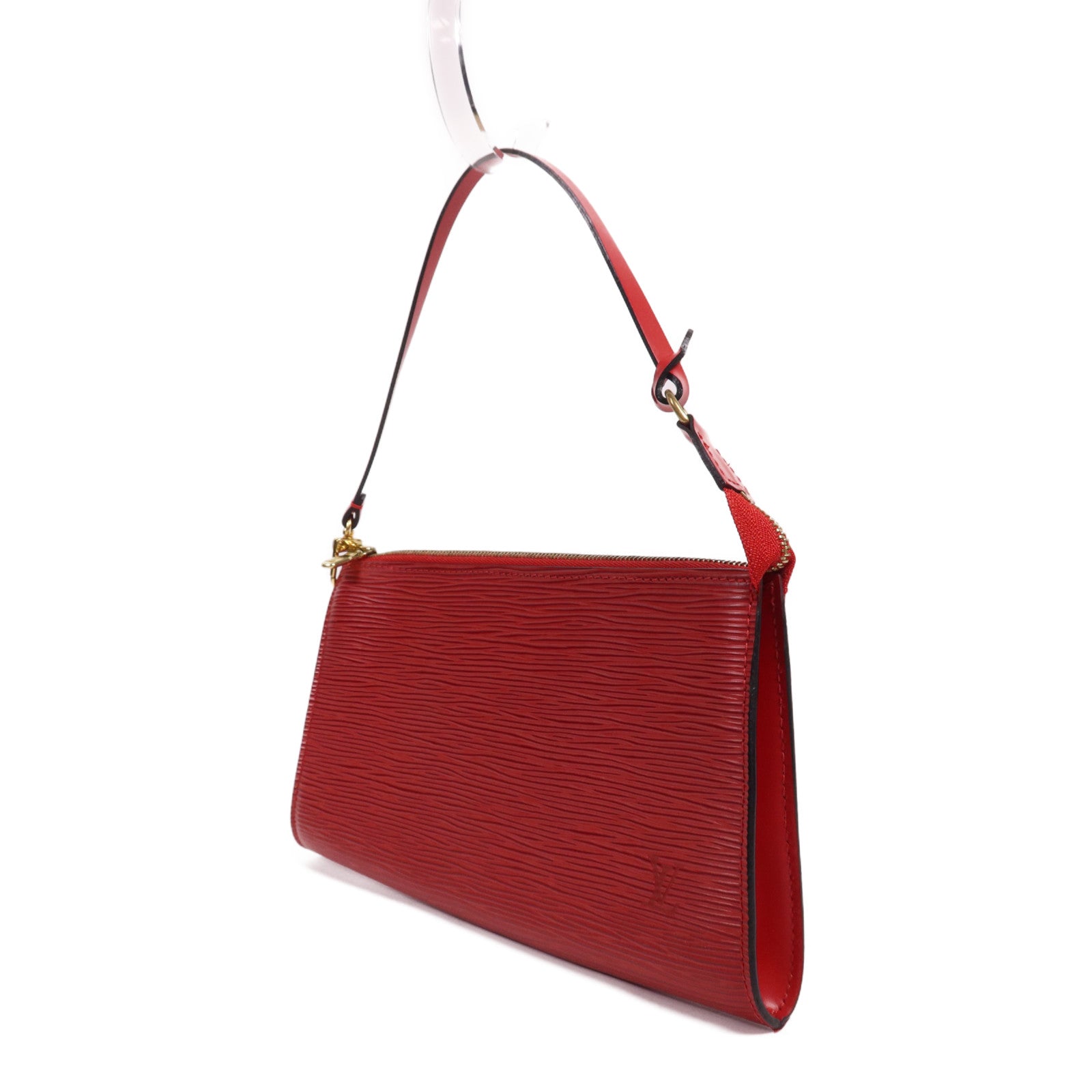 LOUIS VUITTON Epi Pochette Accessories金扣手挽袋