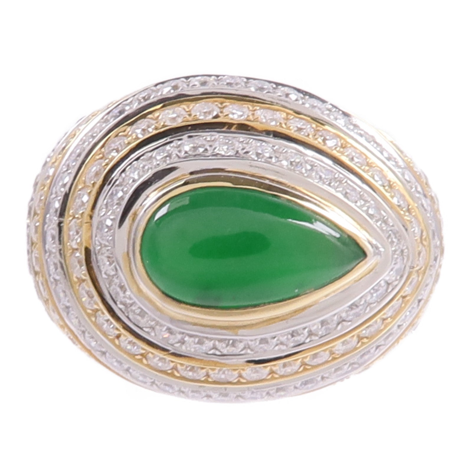 JEWELRY 18K黃金/白金Jade Diamond Ring翡翠/鑽石戒指