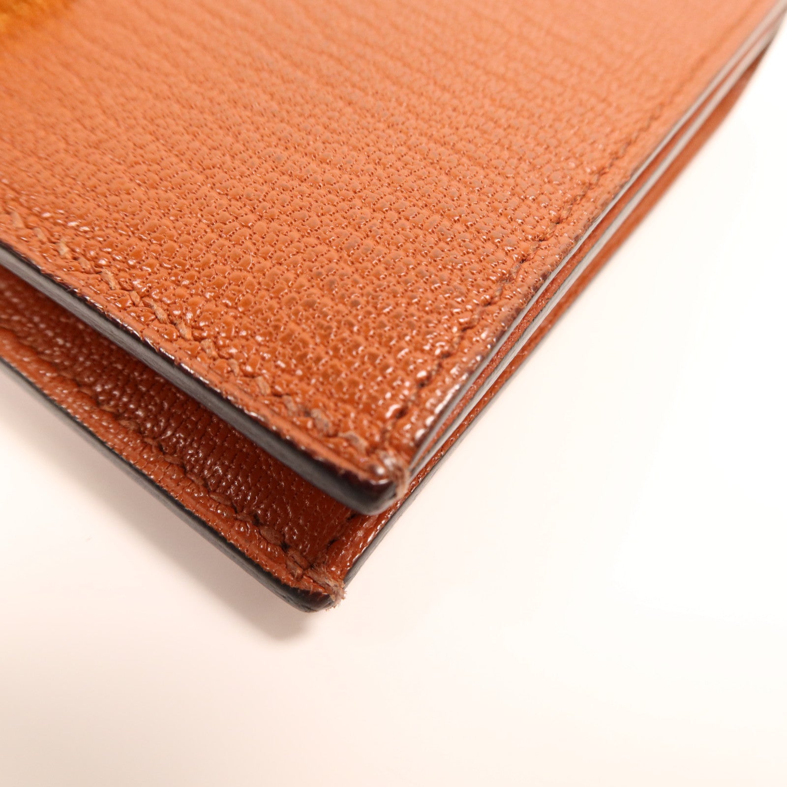 HERMES 【激減優惠】Chevre皮革Bearn Compact Wallet金扣錢包