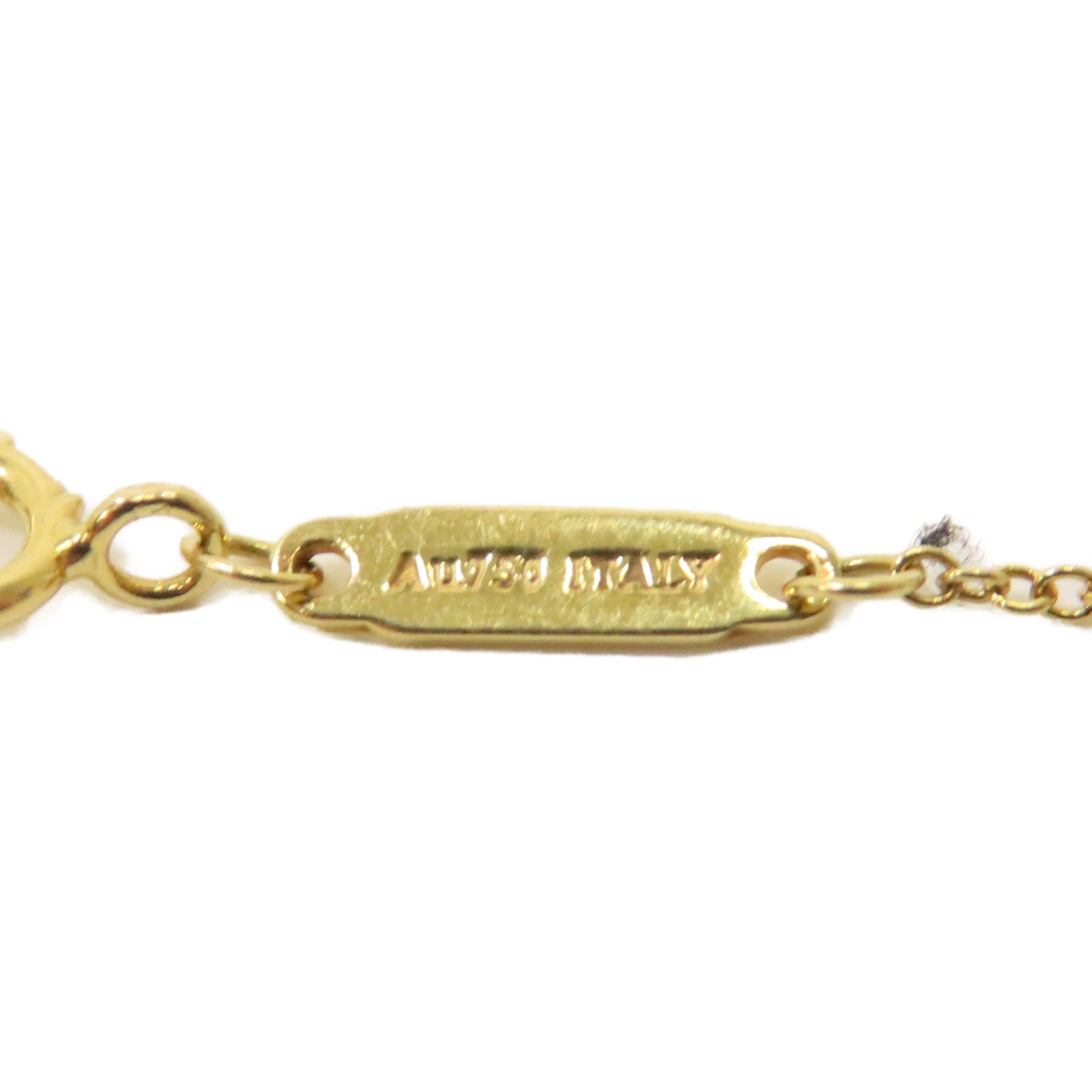 TIFFANY＆CO 18K黃金Mini T Smile Pendant Necklace金扣項鍊金色