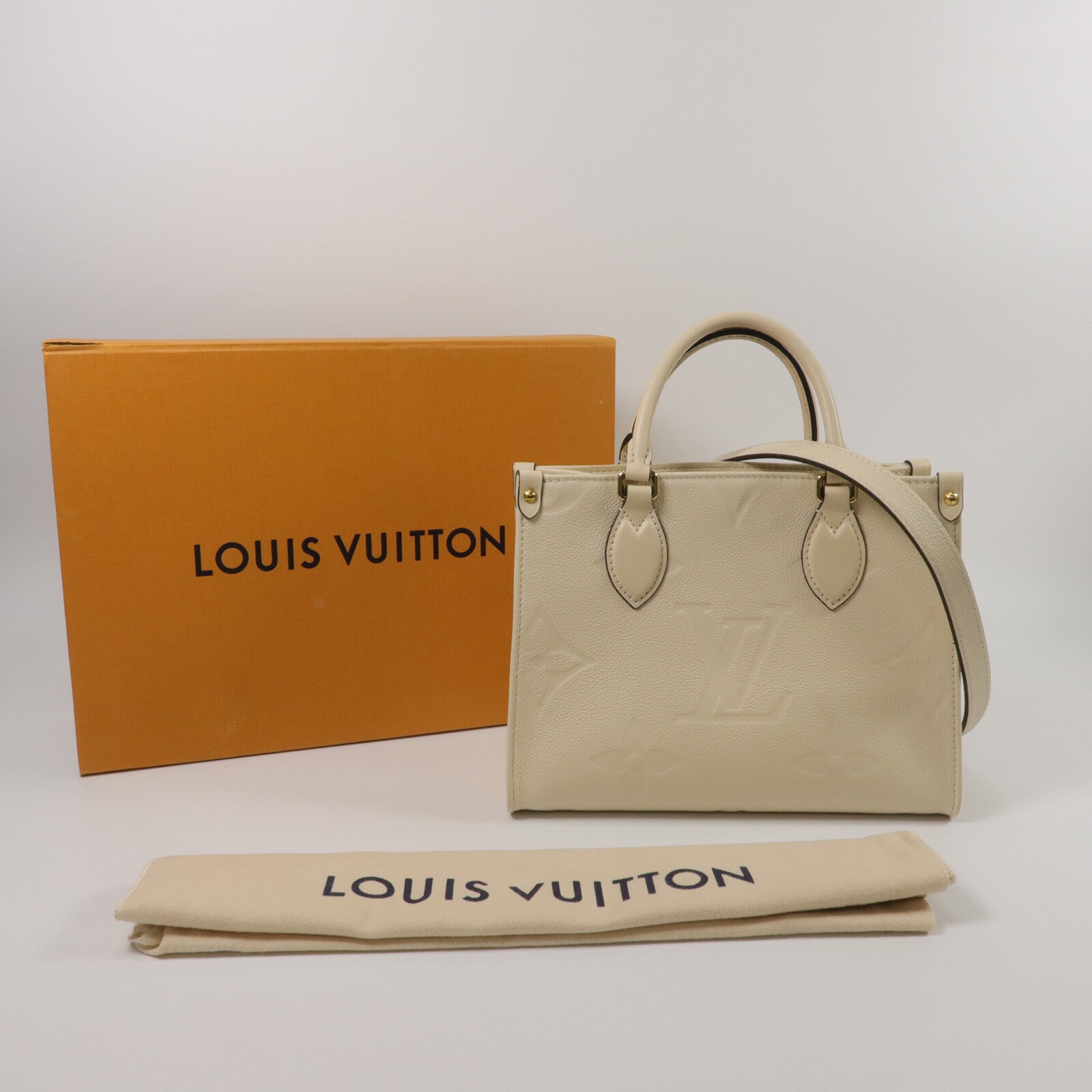 LOUIS VUITTON Monogram Empreinte On The Go手挽肩背兩用袋