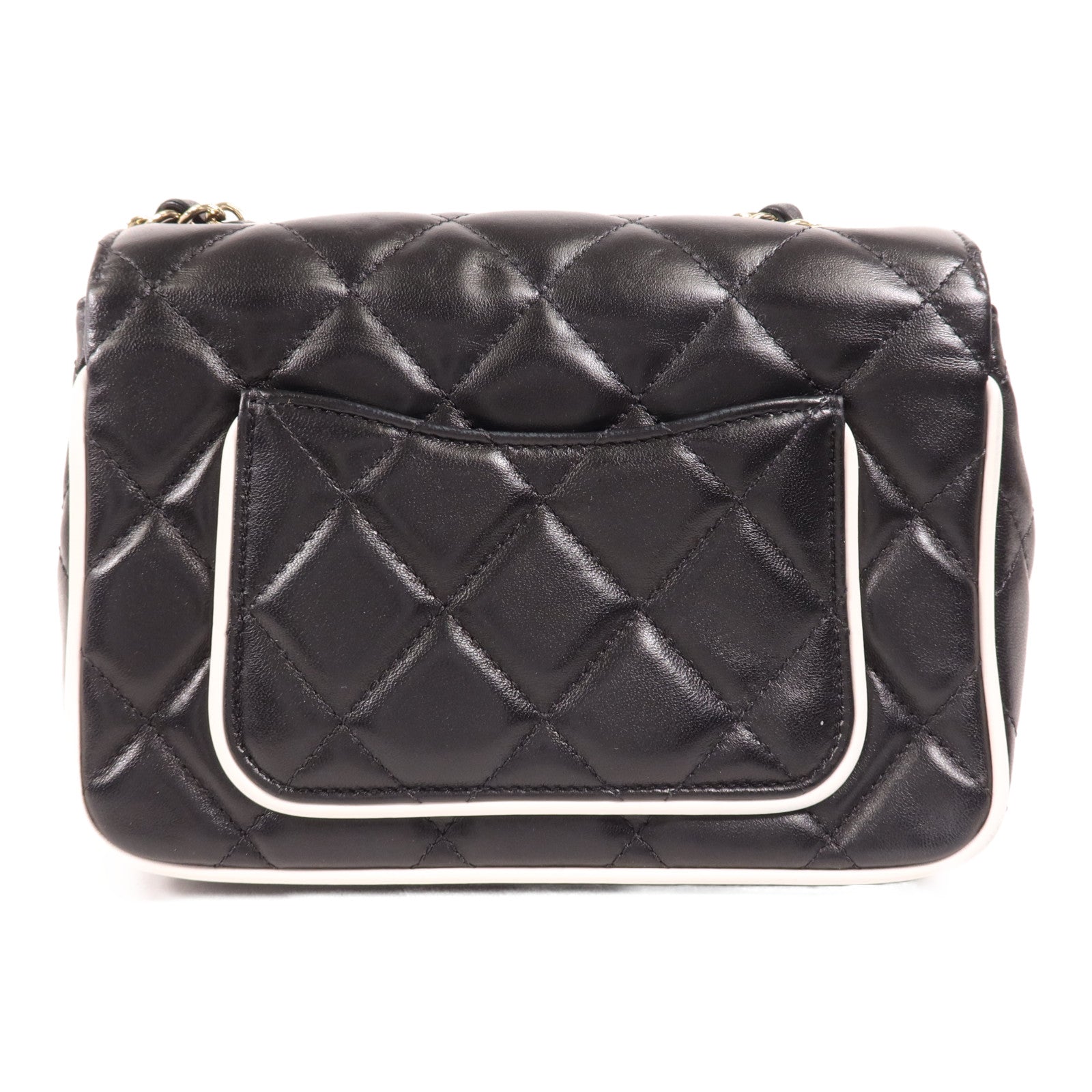 CHANEL 羊皮皮革Chain Shoulder金扣鏈帶肩背袋