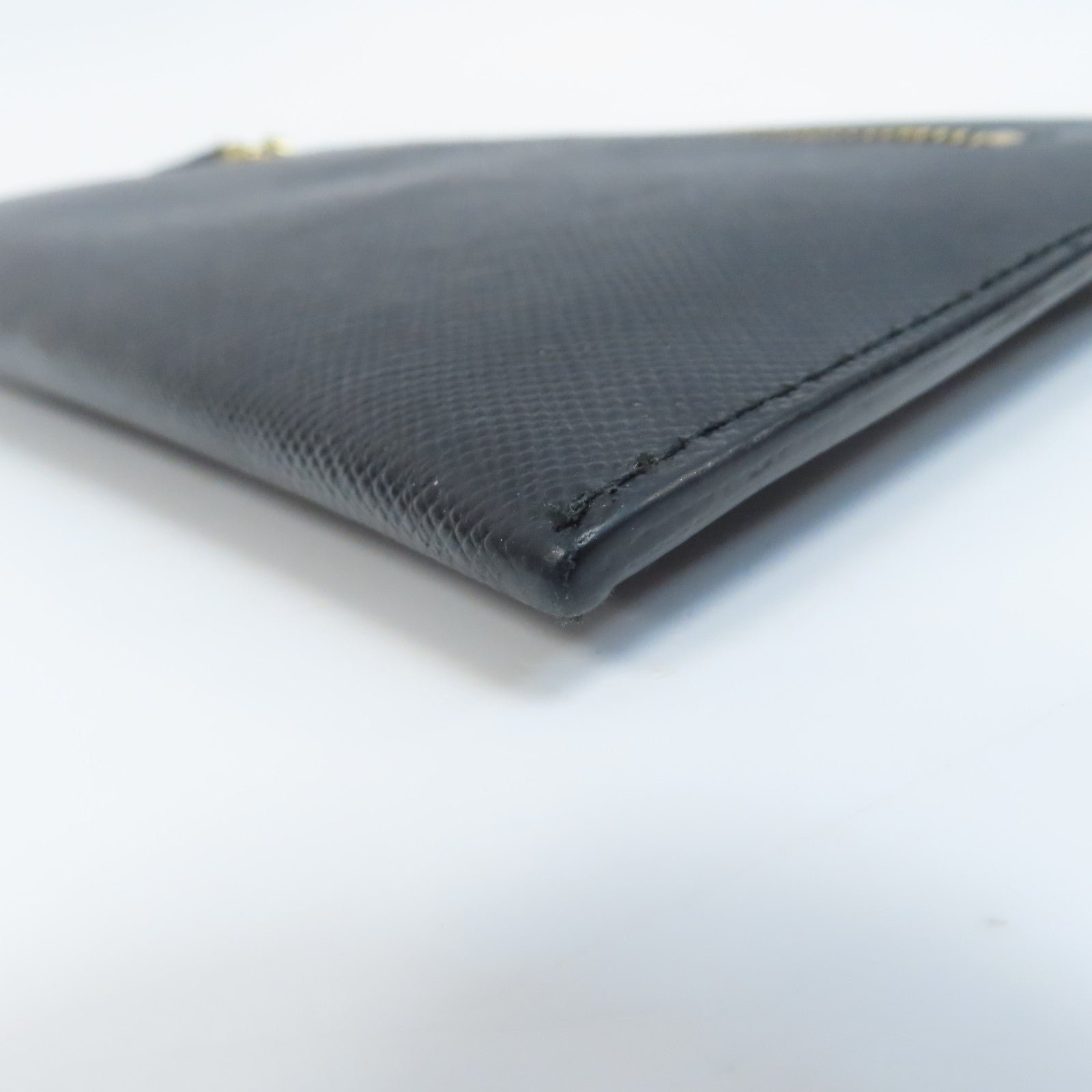 PRADA 牛皮皮革Long Wallet金扣長錢包黑色